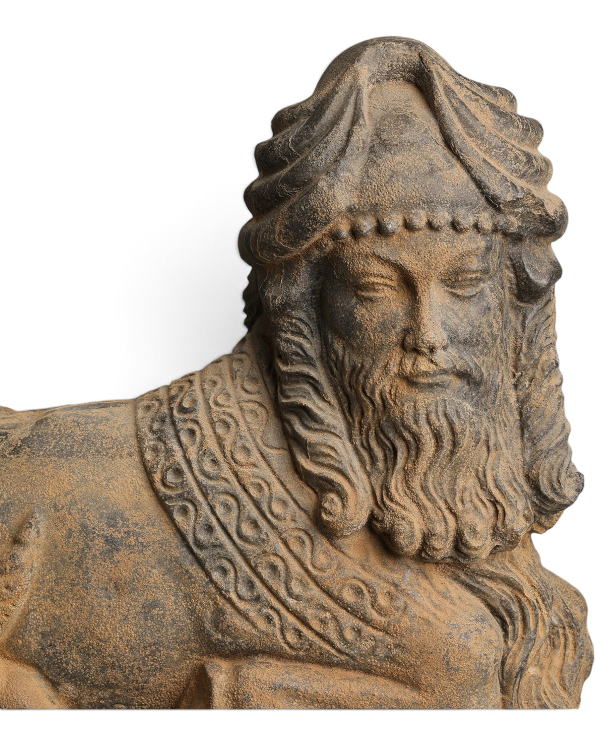 Mesopotamian Assyrian Art Androcephalous Bull Stone Statue