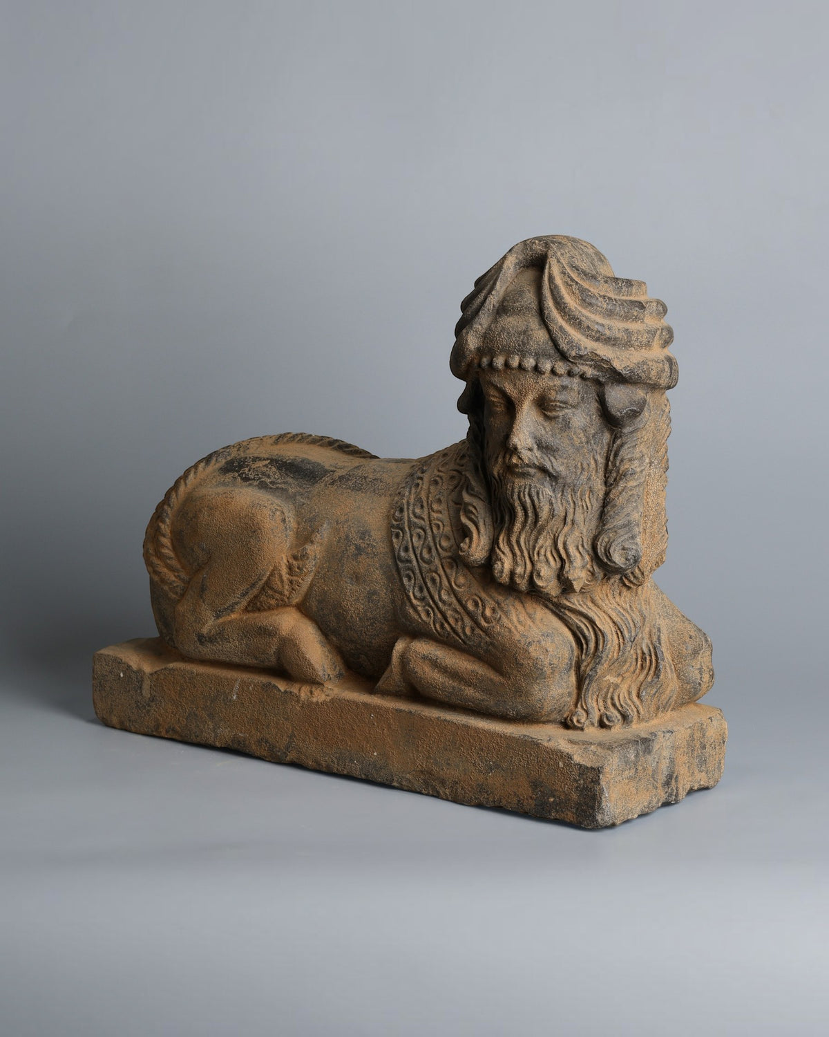 Mesopotamian Assyrian Art Androcephalous Bull Stone Statue