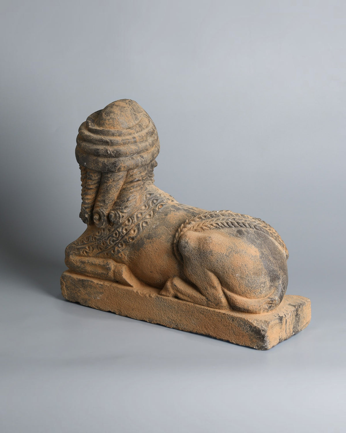 Mesopotamian Assyrian Art Androcephalous Bull Stone Statue