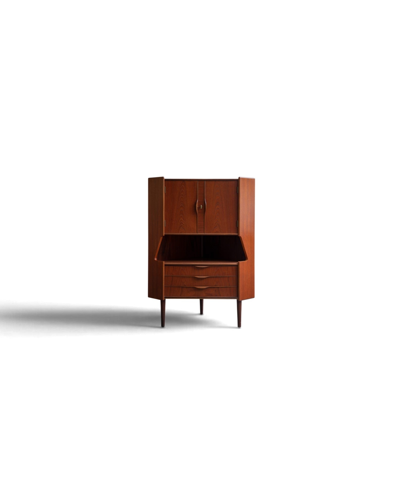 Danish Corner Bar Cabinet by Brdr. Falsig Møbelfabrik