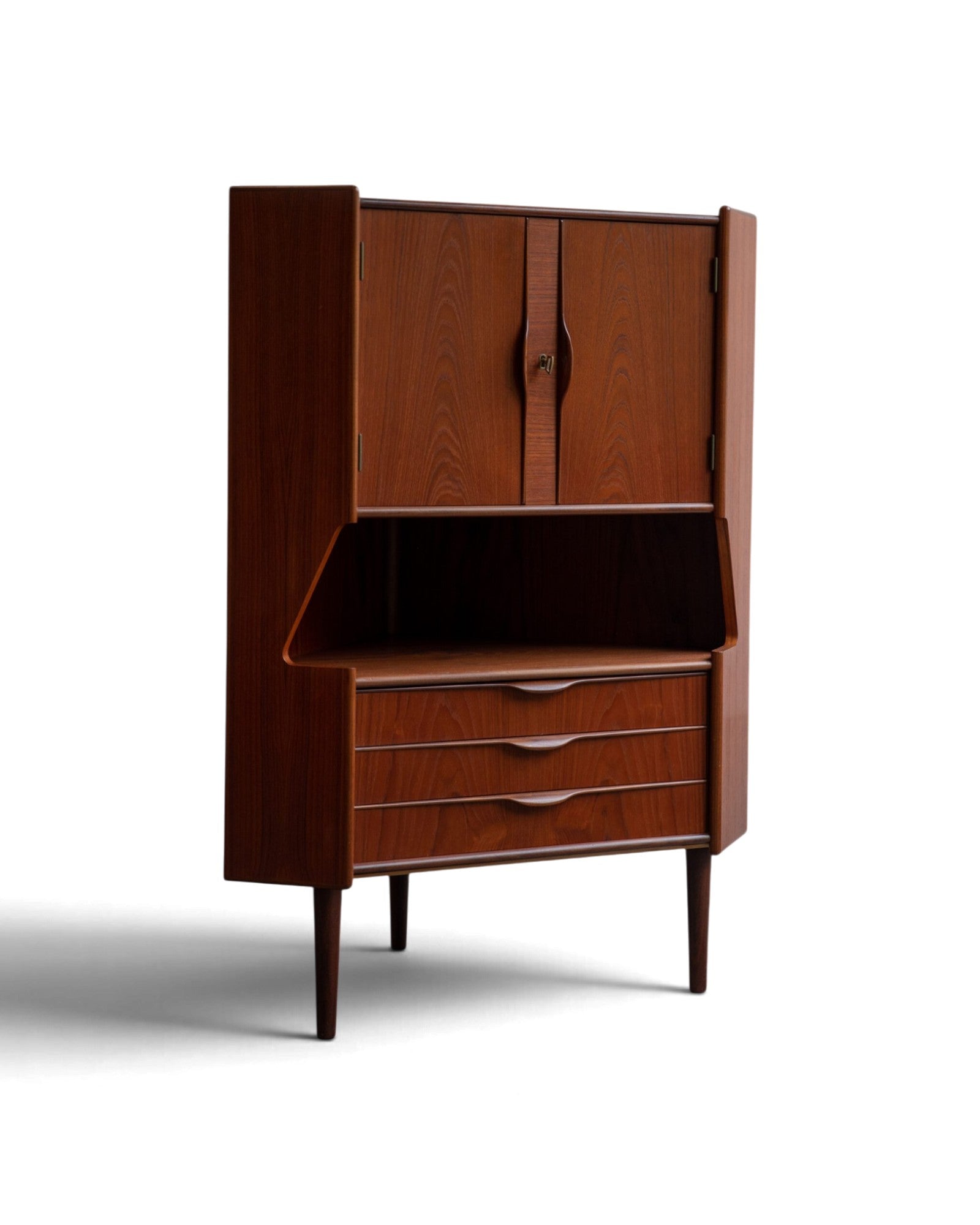 Danish Corner Bar Cabinet by Brdr. Falsig Møbelfabrik