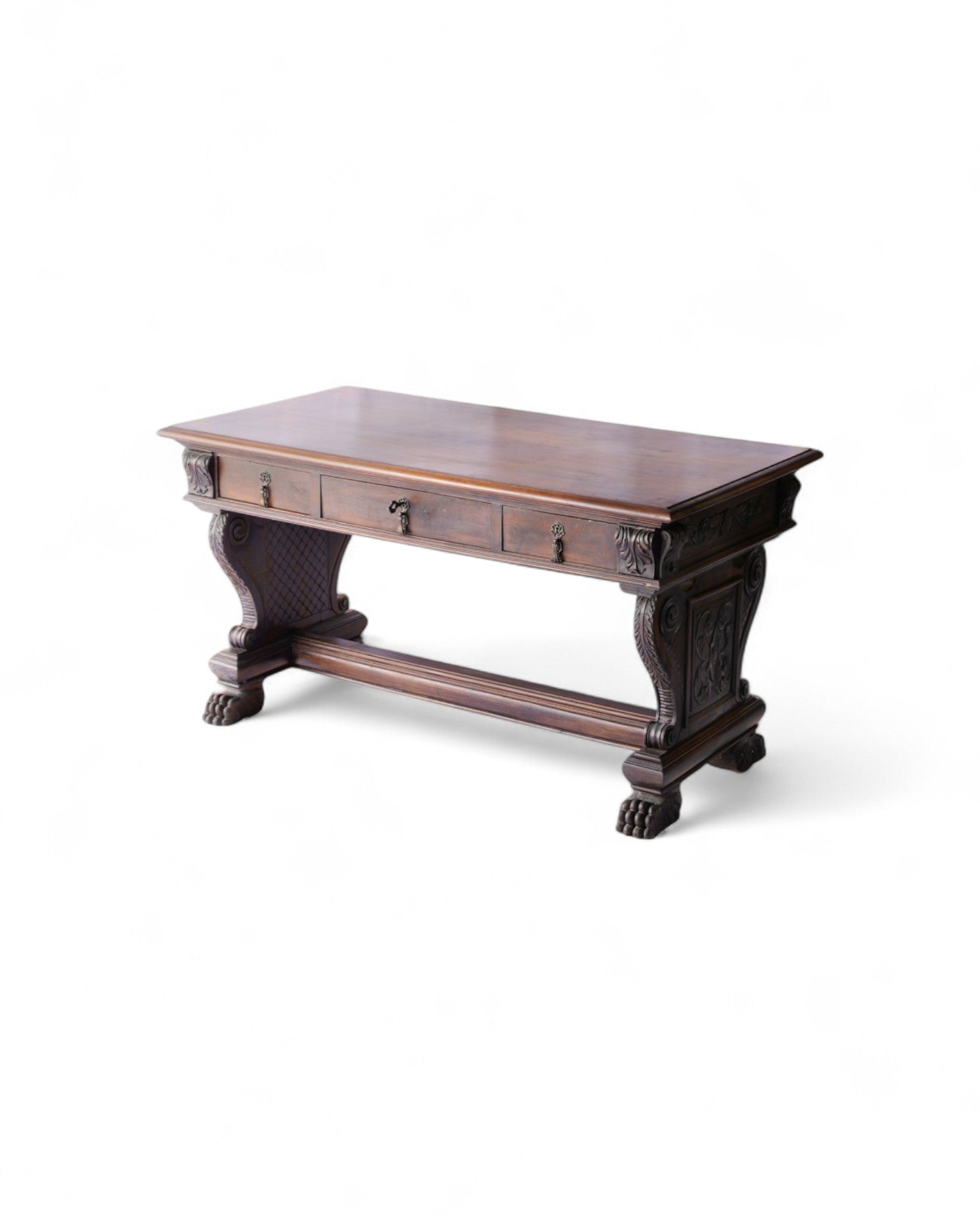 Hand Carved Italian Renaissance Revival Desk or Library table.