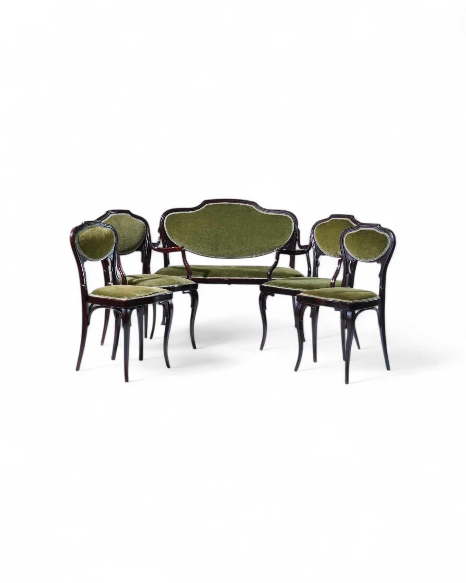 Josef Kohn Chairs and Settee - Set of 5