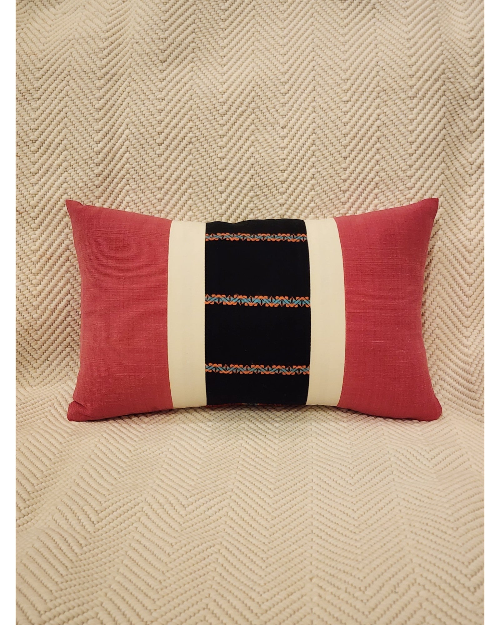 Chiang Mai Threads Lumbar Cushion - Deep Red