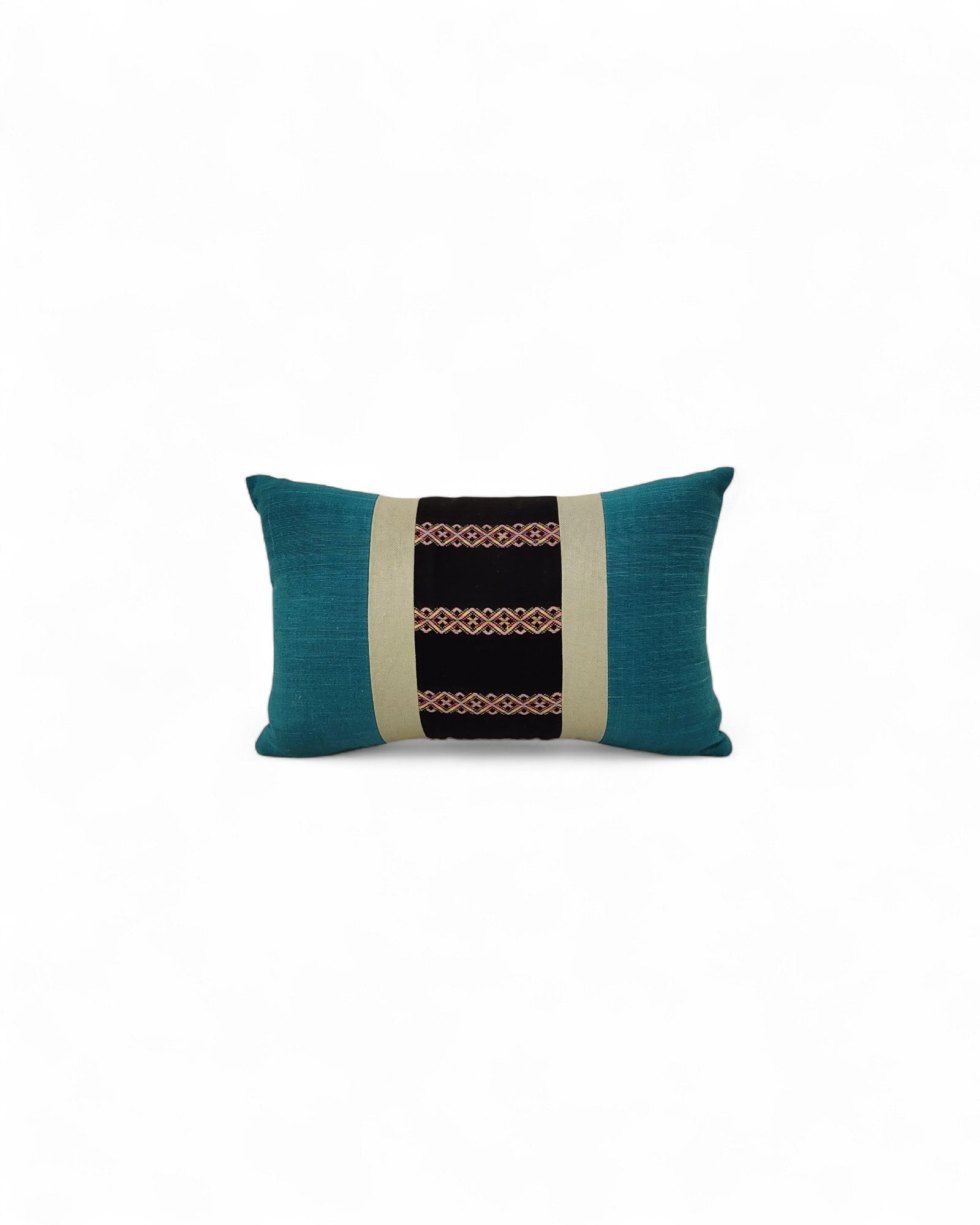 Chiang Mai Threads Lumbar Cushion - Ocean Blue