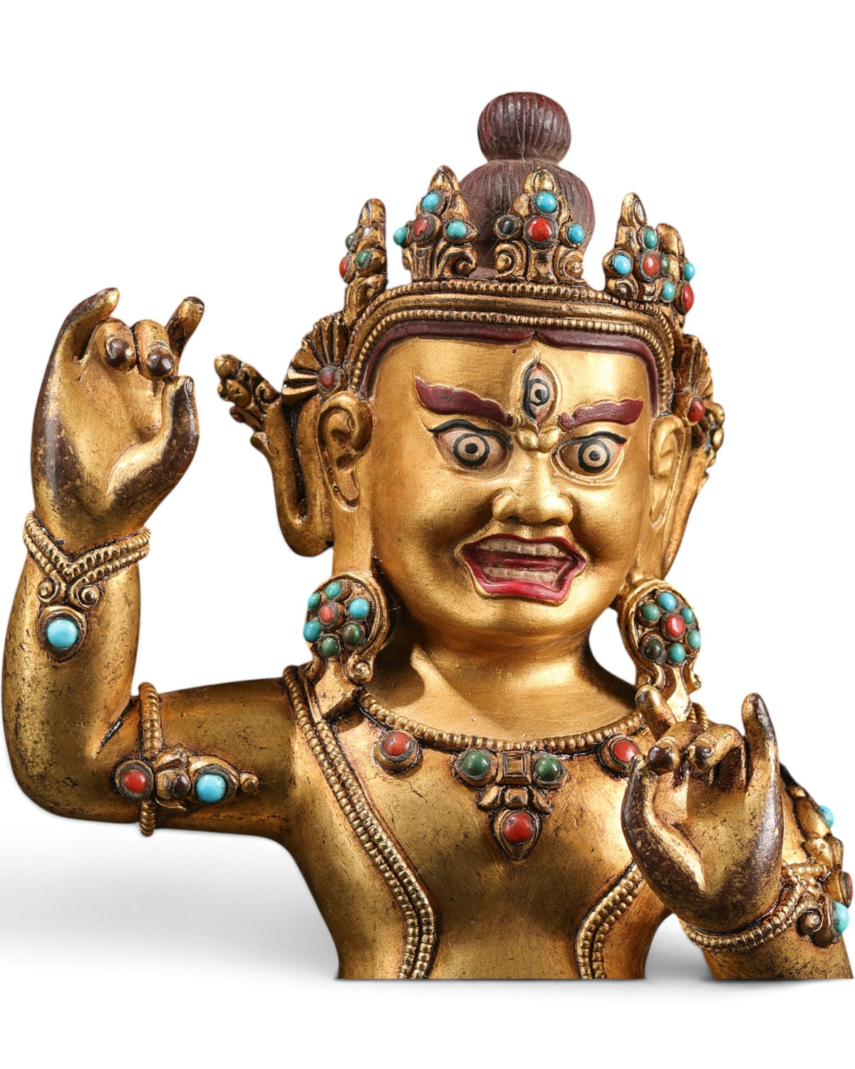 Ancient Himalayan Tibetan Buddhist Bronze Sculpture of Mahakala