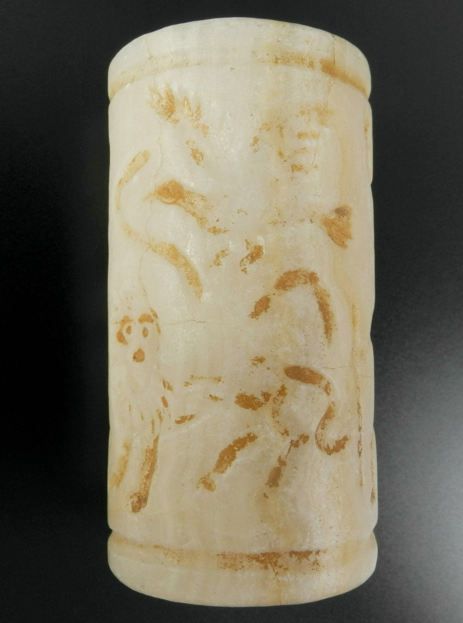 Ancient Bactrian Alabaster Cylinder Seal - Surround Living - 5