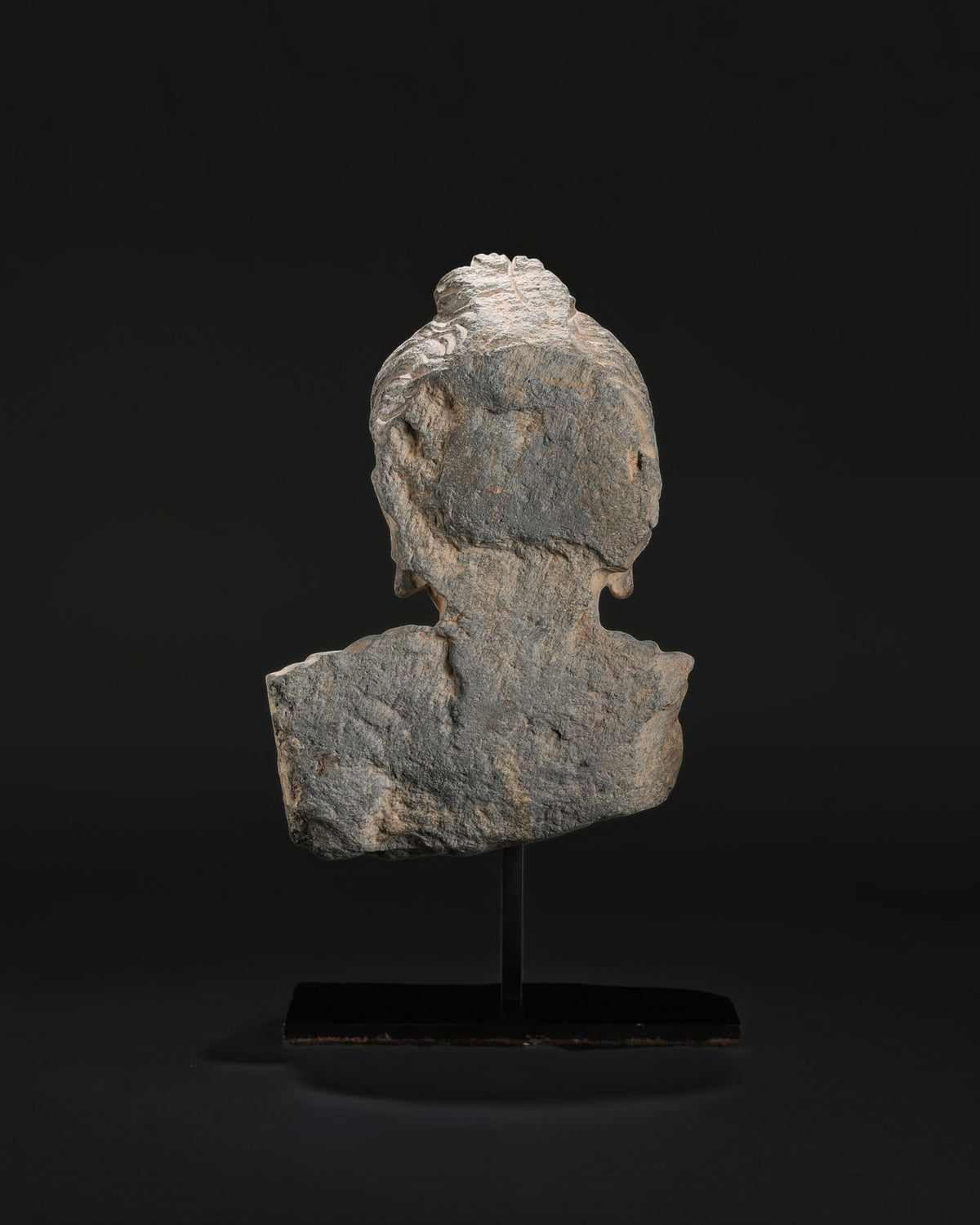 Schist Stone Bust of the Gandhara Buddha