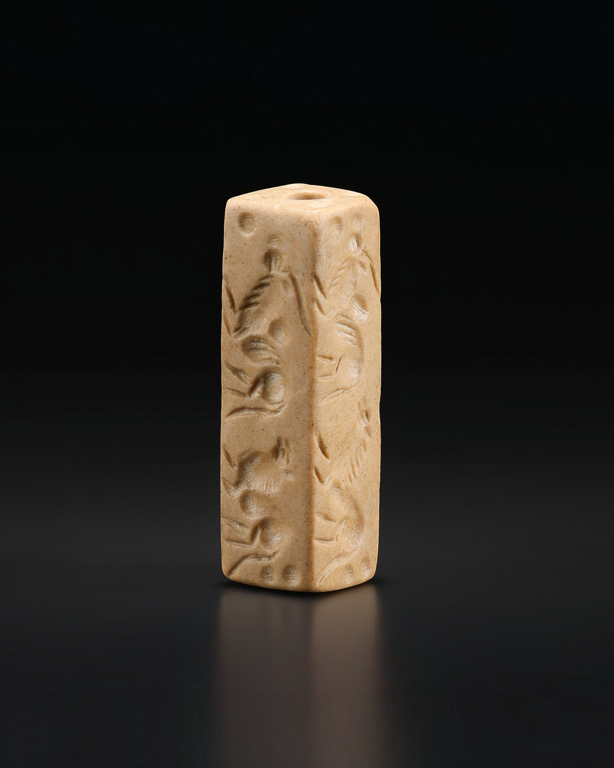 Old Antique Engraved Carved Agate Stone Stamp Seal Bead