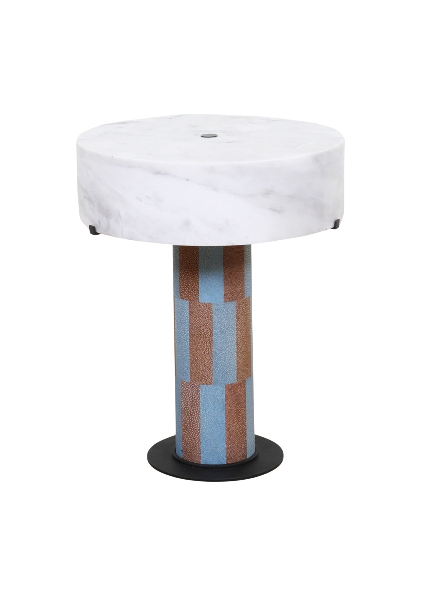 Edie Table Lamp I Shagreen Marble Lamp Shade - Blue & Brown - Surround Living - 2