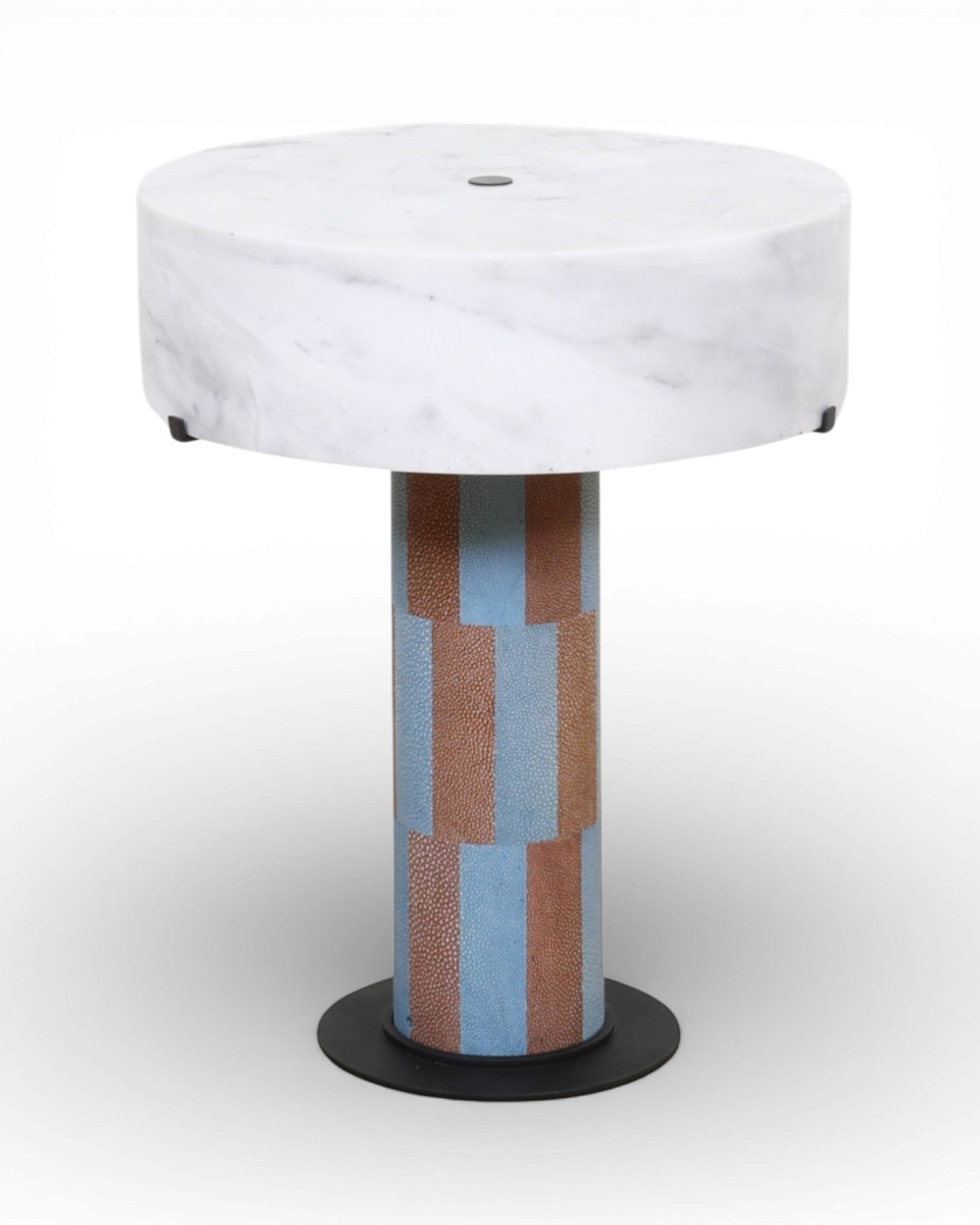 Edie Table Lamp I Shagreen Marble Lamp Shade - Blue & Brown - Surround Living - 5