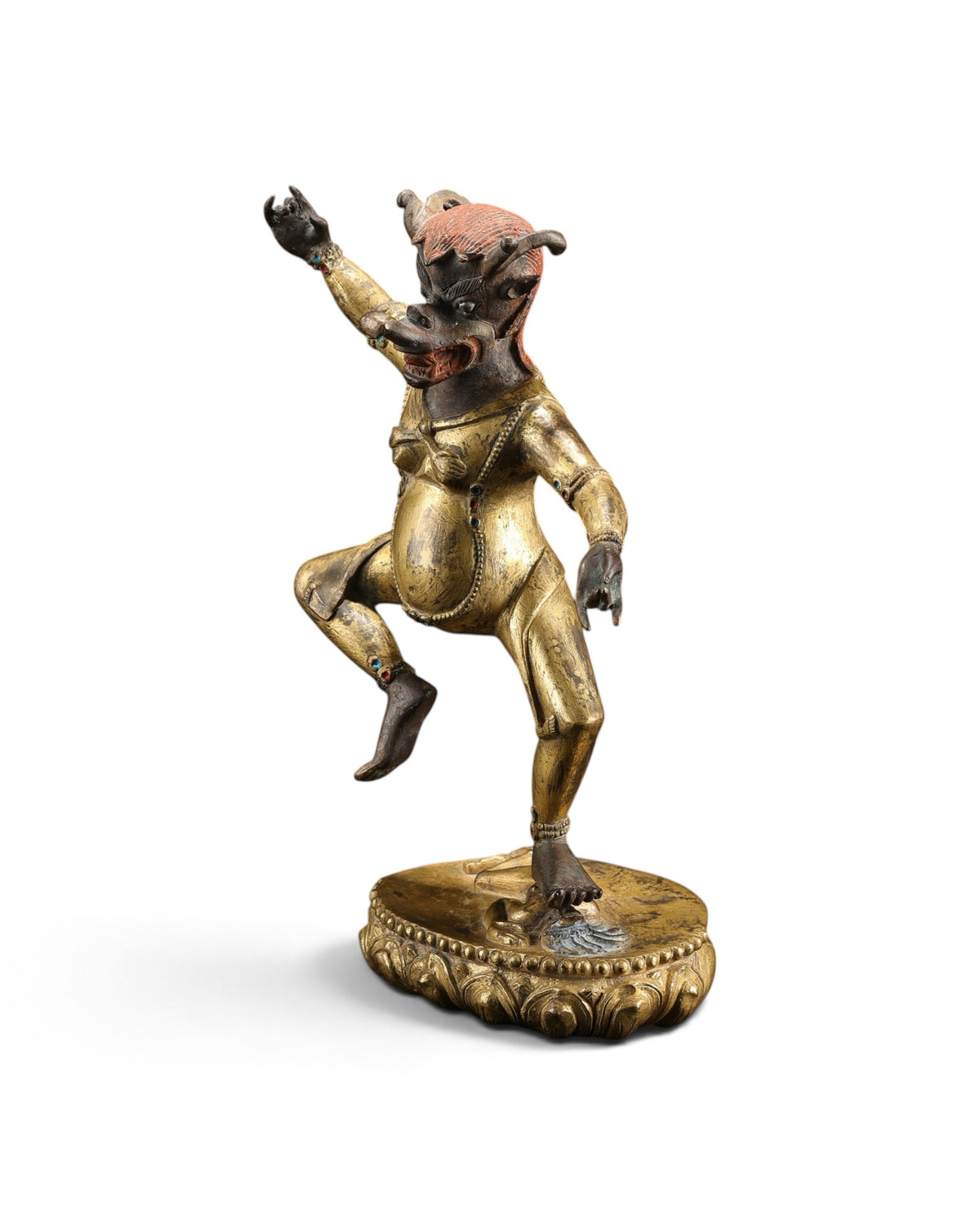 Old Tibetan Sino Tibetan Statue of Rksavaktra Dakini