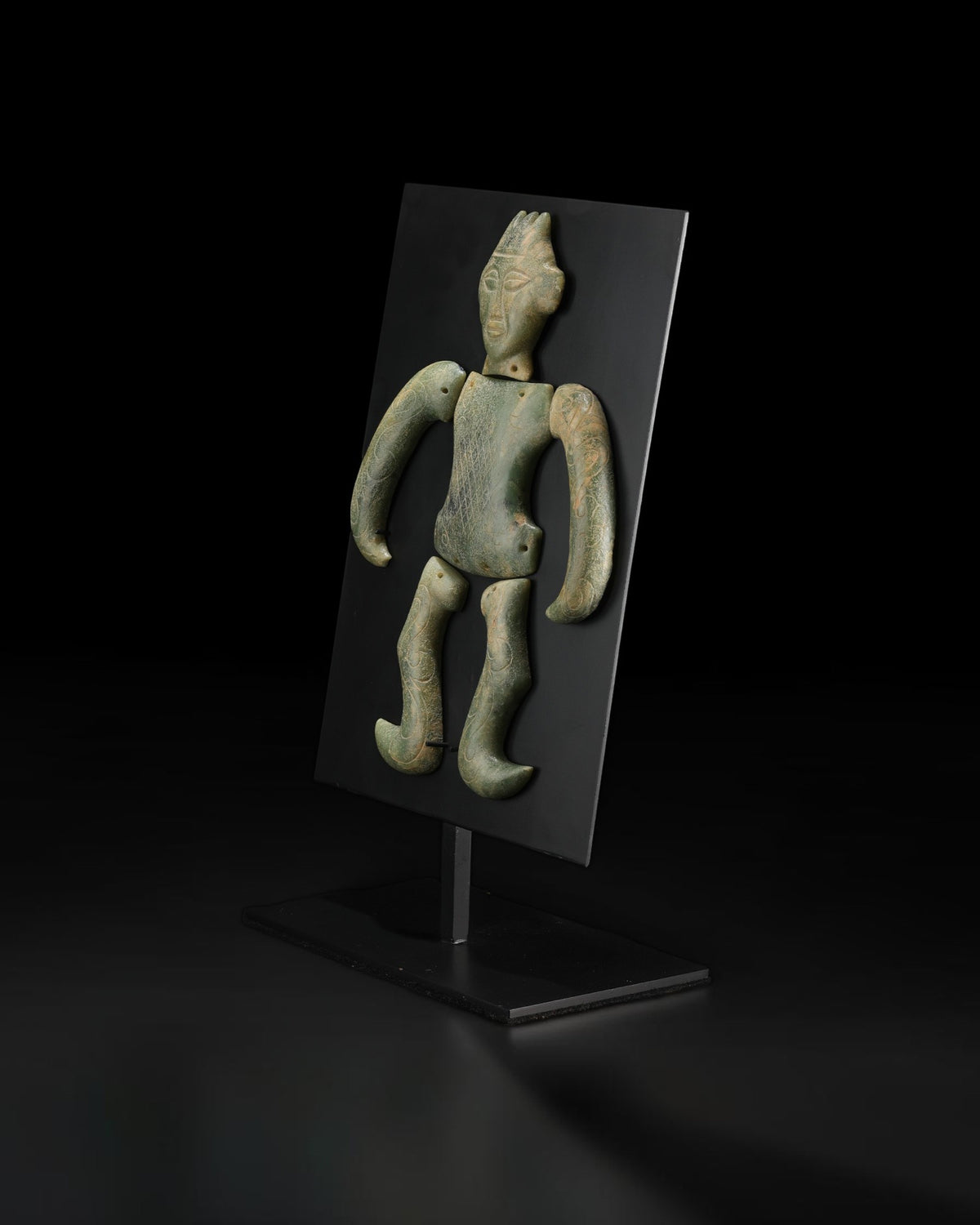 Carved Jade Stone Anthropomorphic Effigy Figure