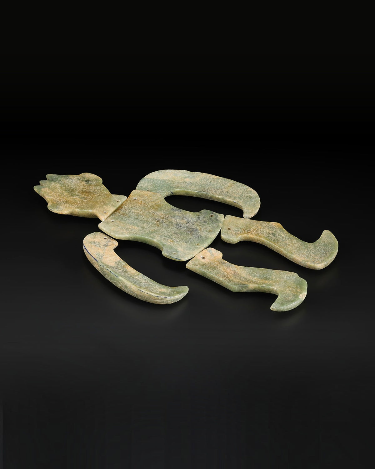 Carved Jade Stone Anthropomorphic Effigy Figure
