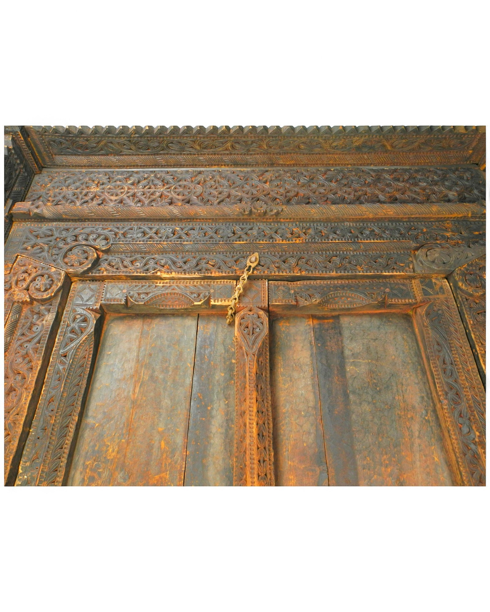 Carved Cedar Door By Master Carpenter Mohammad Jan — Swat Valley
