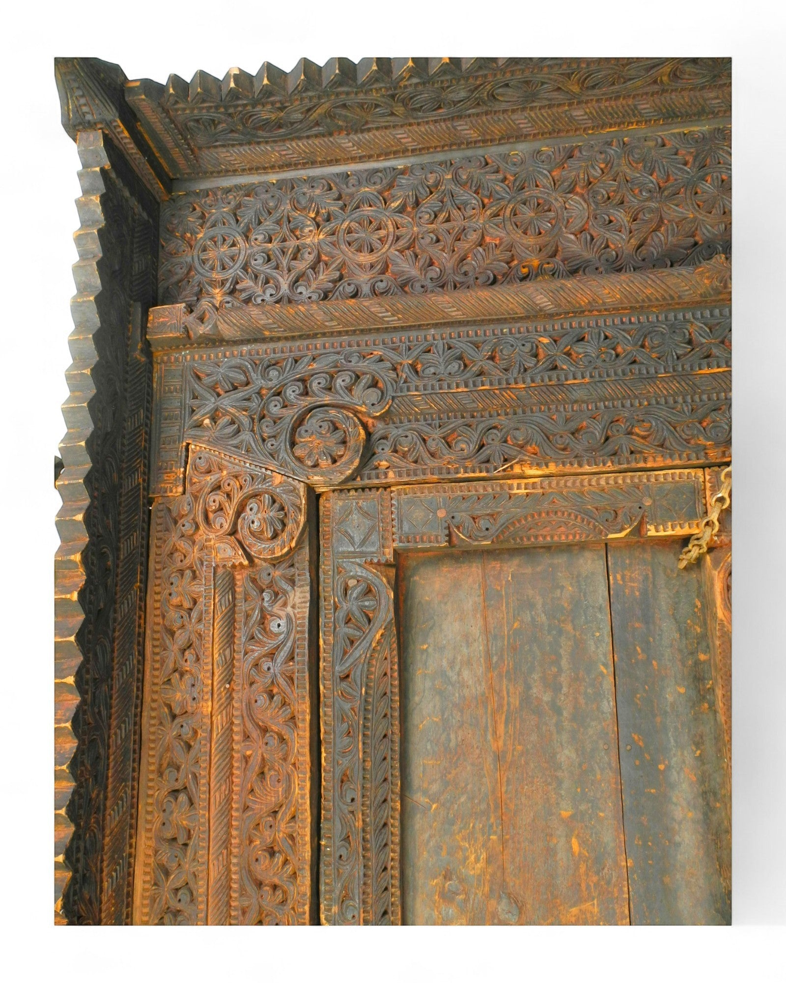 Carved Cedar Door By Master Carpenter Mohammad Jan — Swat Valley - Surround Living - 3