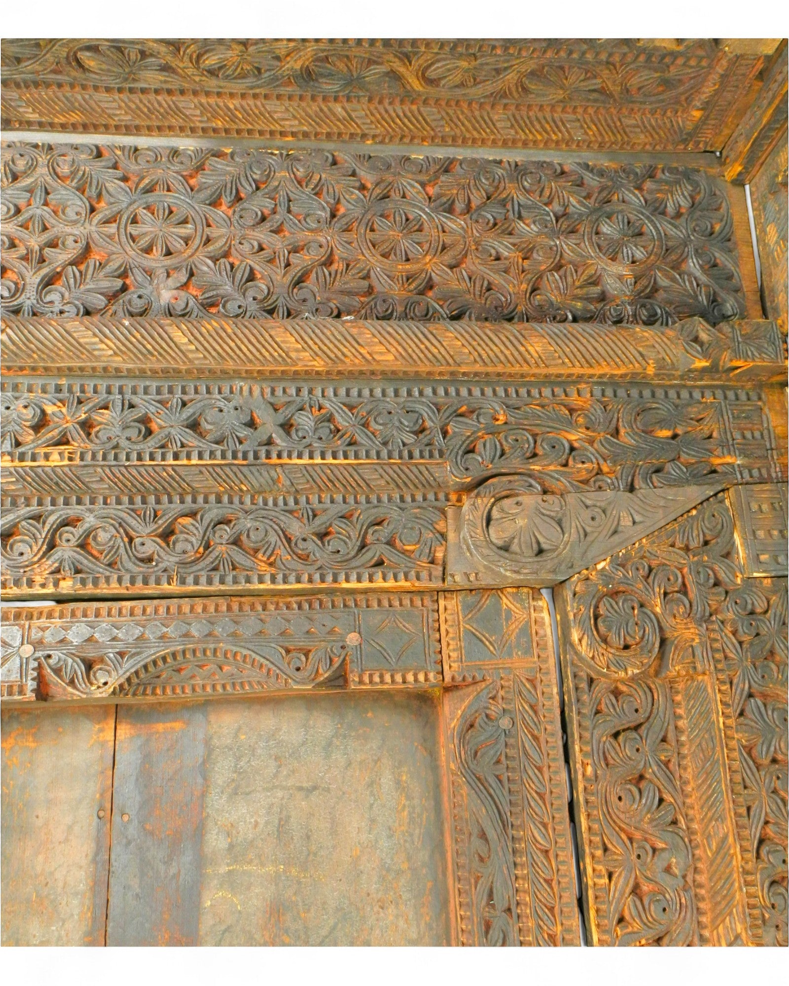 Carved Cedar Door By Master Carpenter Mohammad Jan — Swat Valley - Surround Living - 4