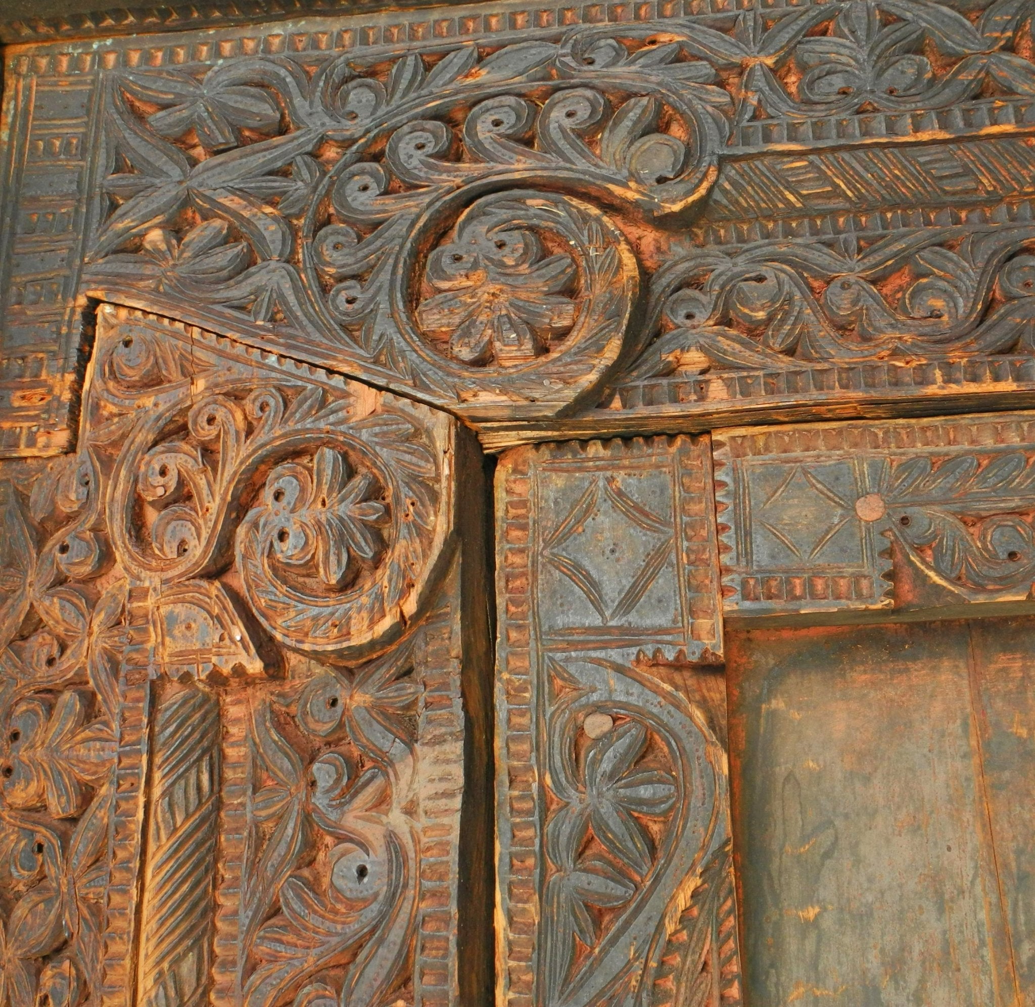 Carved Cedar Door By Master Carpenter Mohammad Jan — Swat Valley - Surround Living - 3