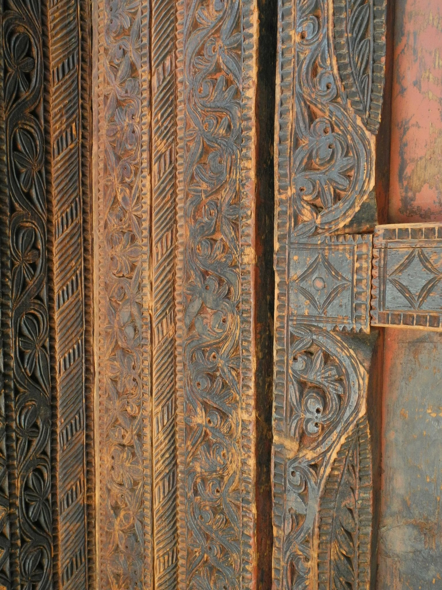 Carved Cedar Door By Master Carpenter Mohammad Jan — Swat Valley - Surround Living - 4