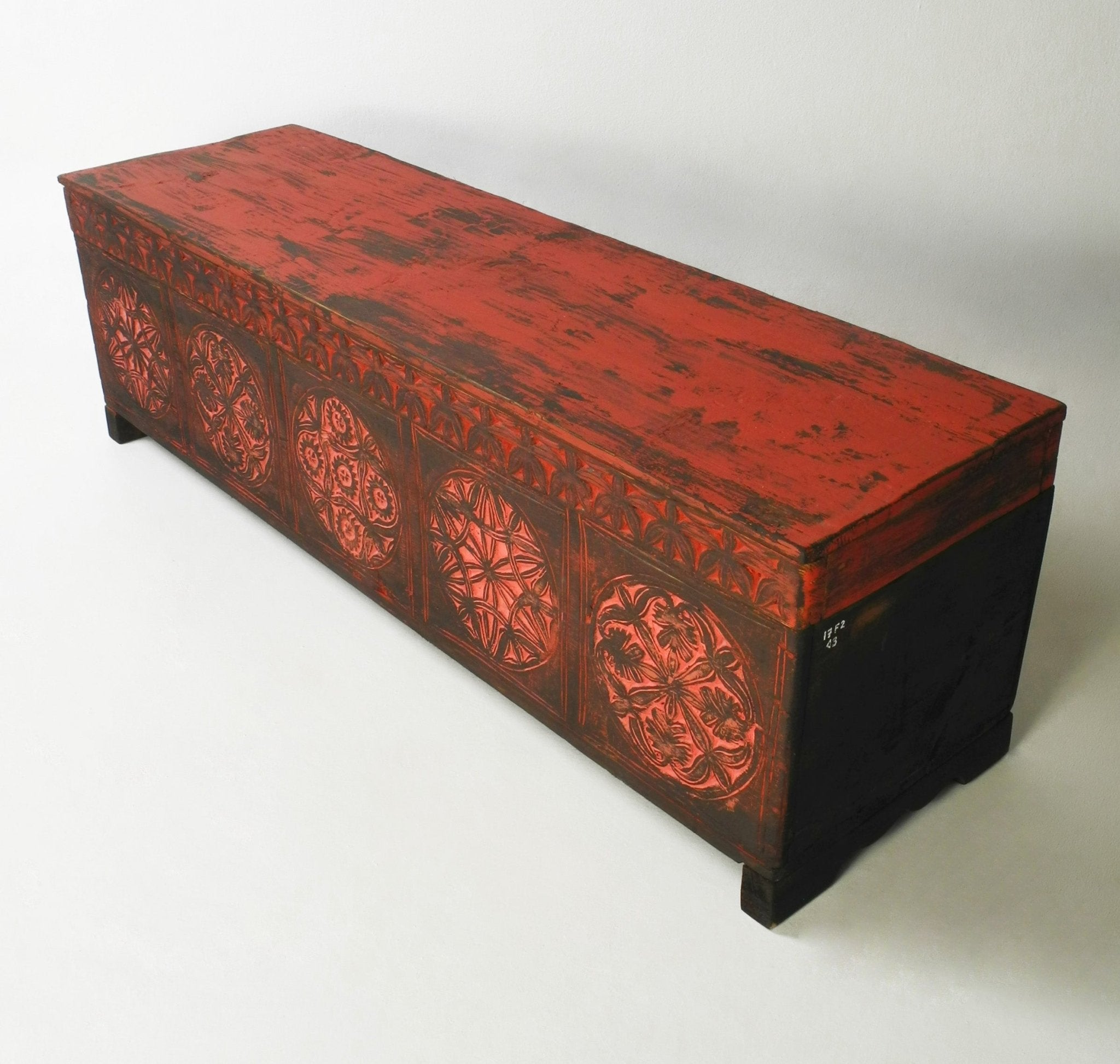 Swat Valley Low Chest in Carved Cedar - Surround Living - 6