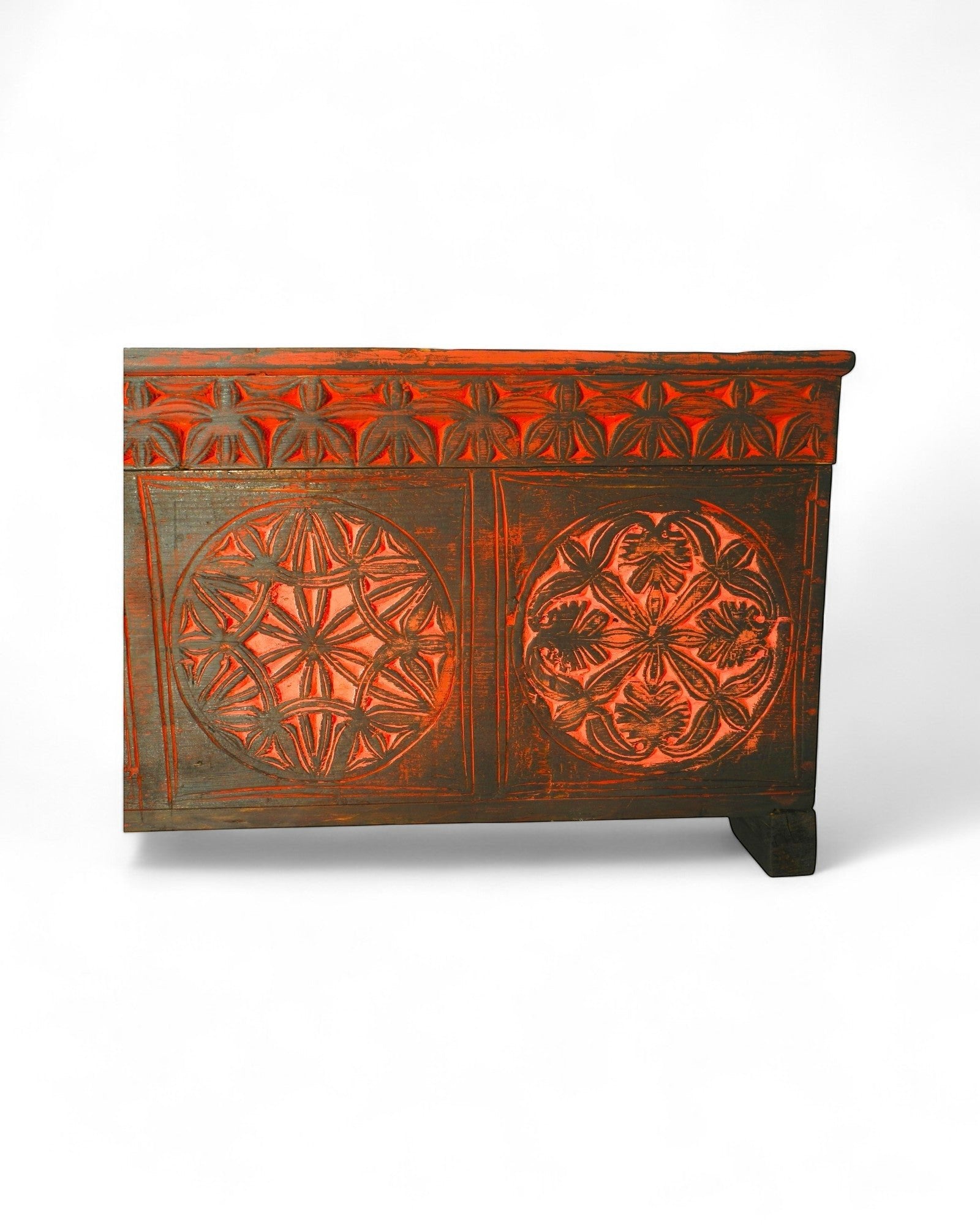 Swat Valley Low Chest in Carved Cedar - Surround Living - 5