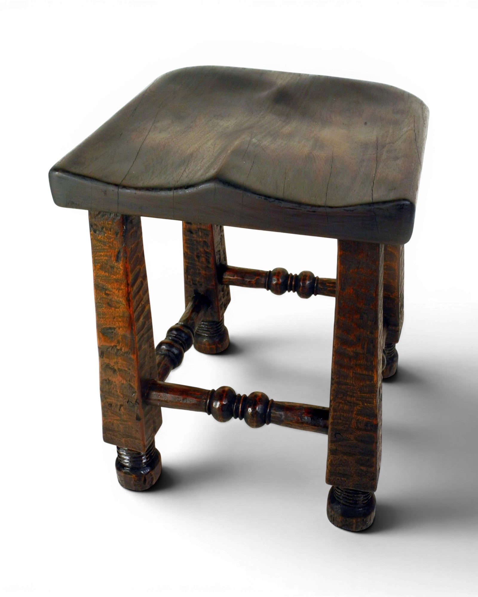 Angola - Style Wooden Stool - Surround Living - 2