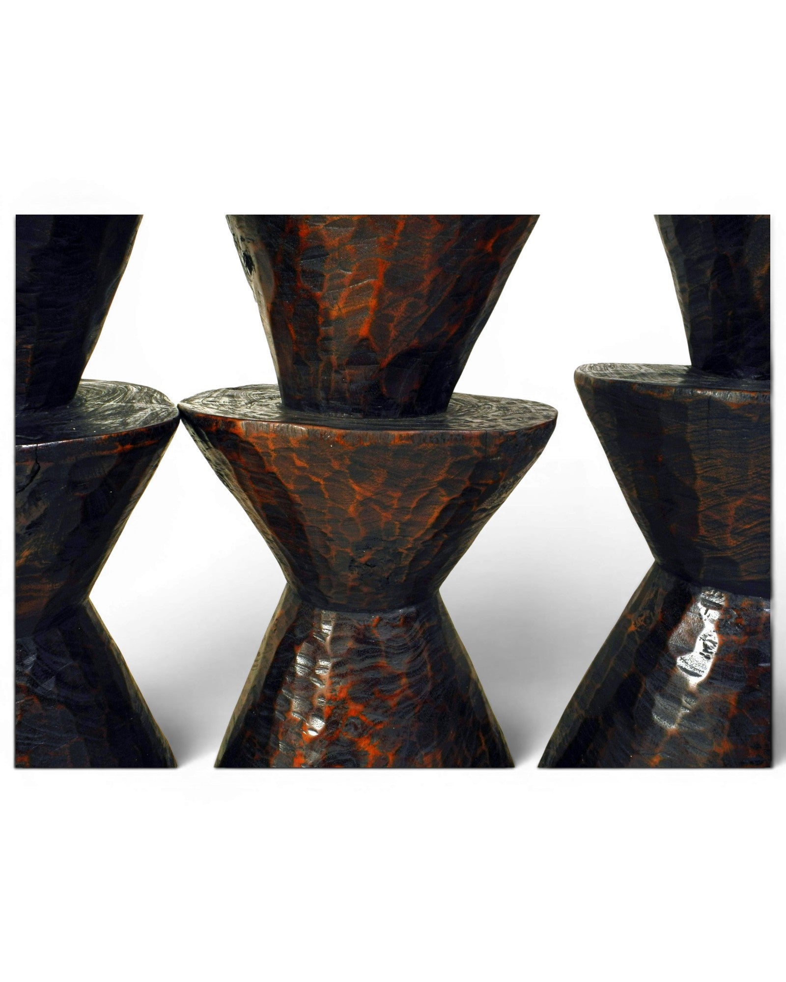Set of Four Ethiopian - Style Monoxylous Bar Stools - Surround Living - 5
