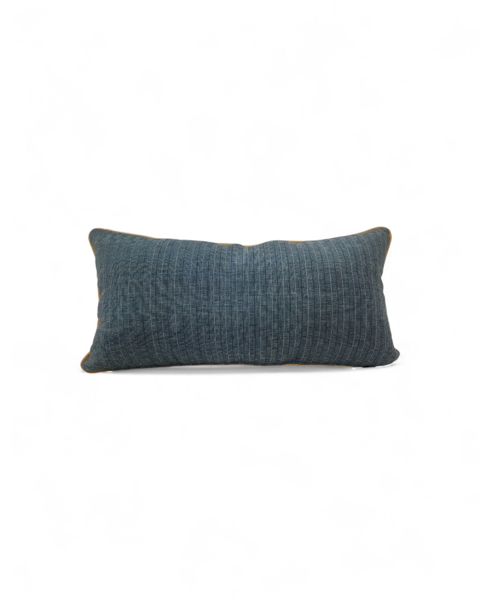 Hilltribe Embroidered Lumbar Cushion in Indigo Blue