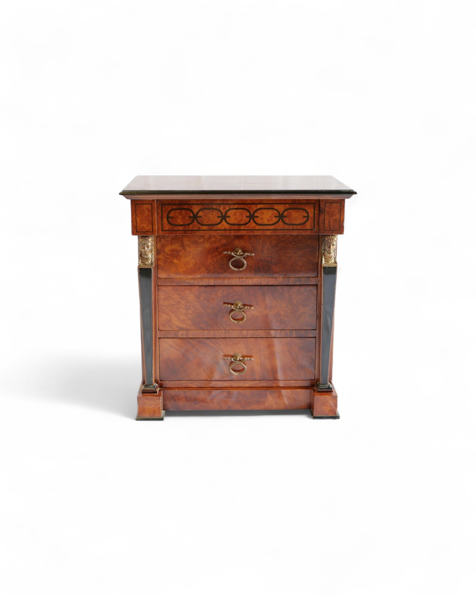 Set of Empire Chest of Drawers & Side Tables - 1 Chest of Drawers & 2 Night Stands