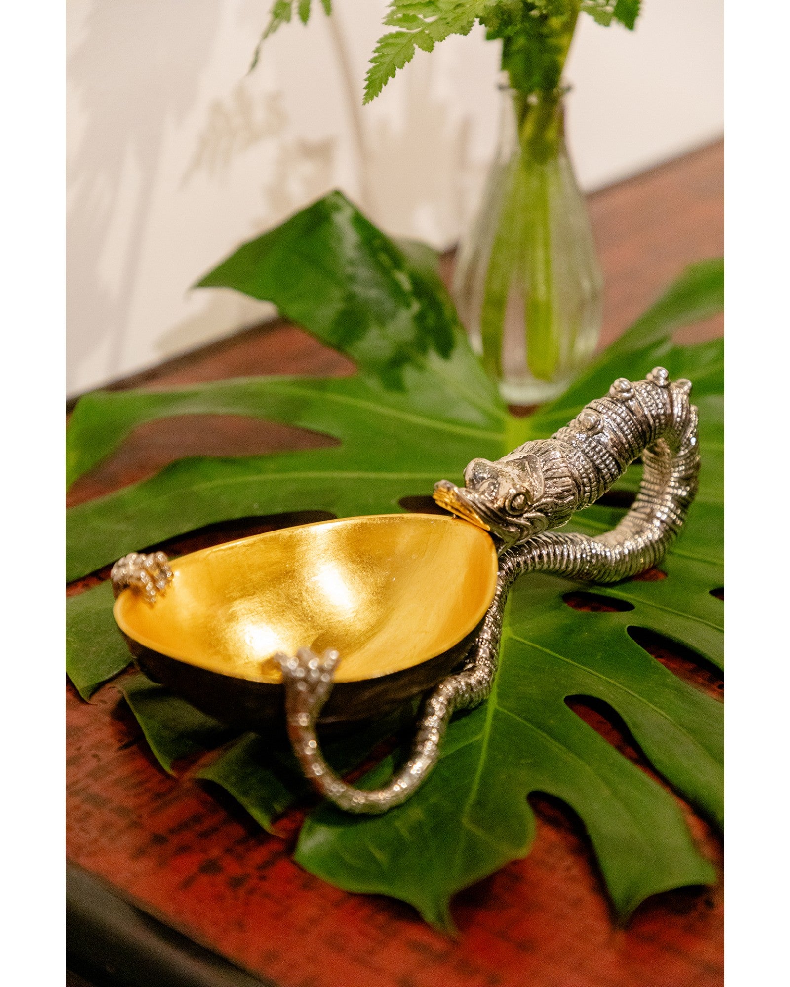 Dragon -Handled Coconut Bowl