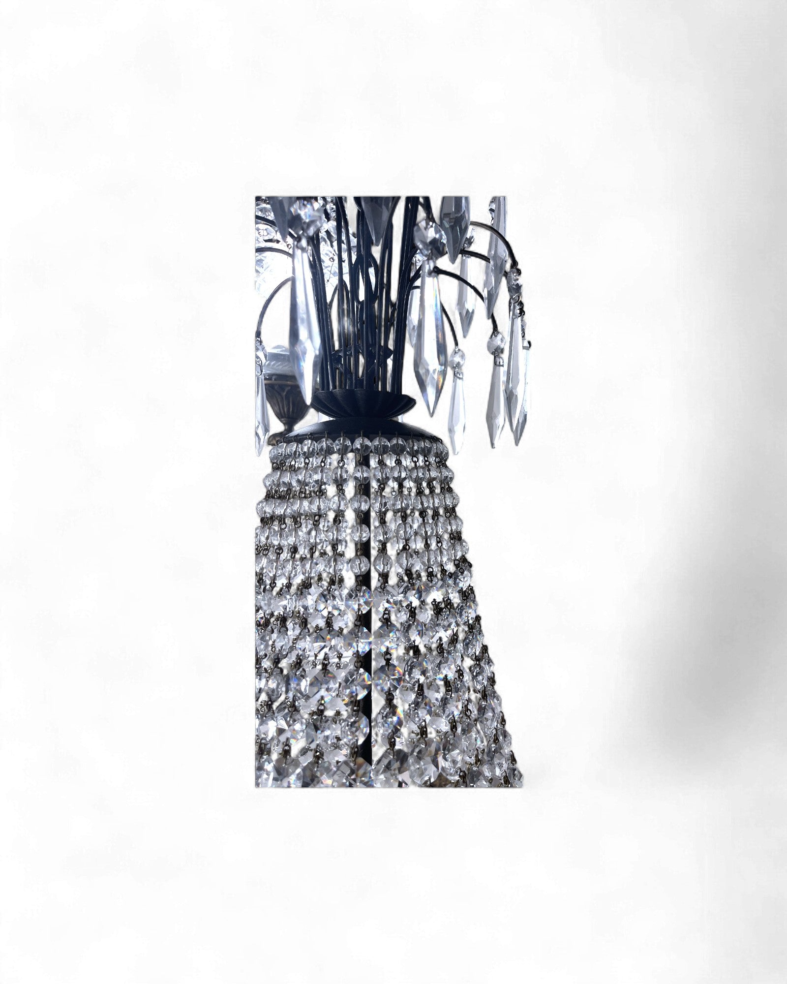 Vintage Bohemian Crystal Empire Chandelier