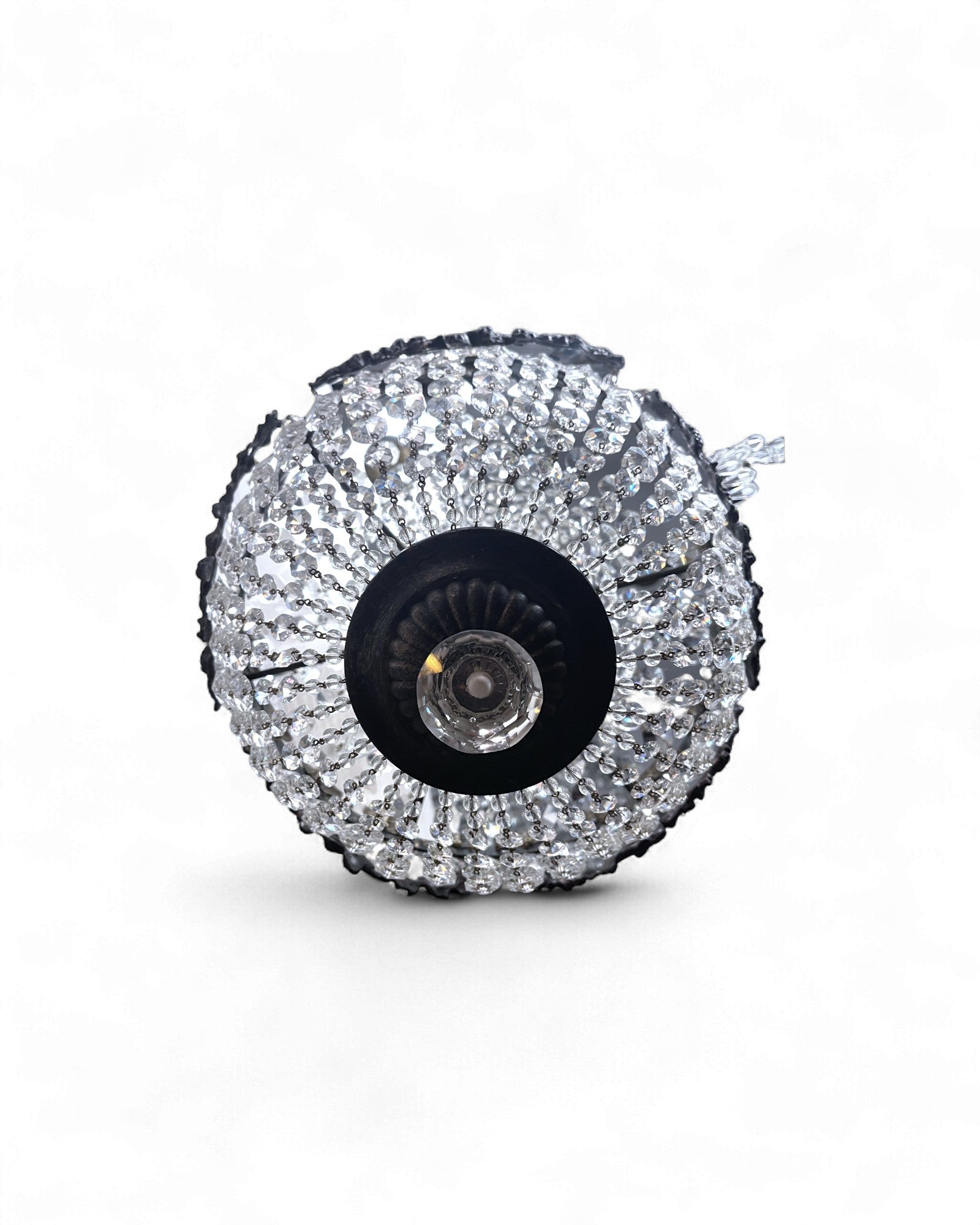 Vintage Bohemian Crystal Empire Chandelier