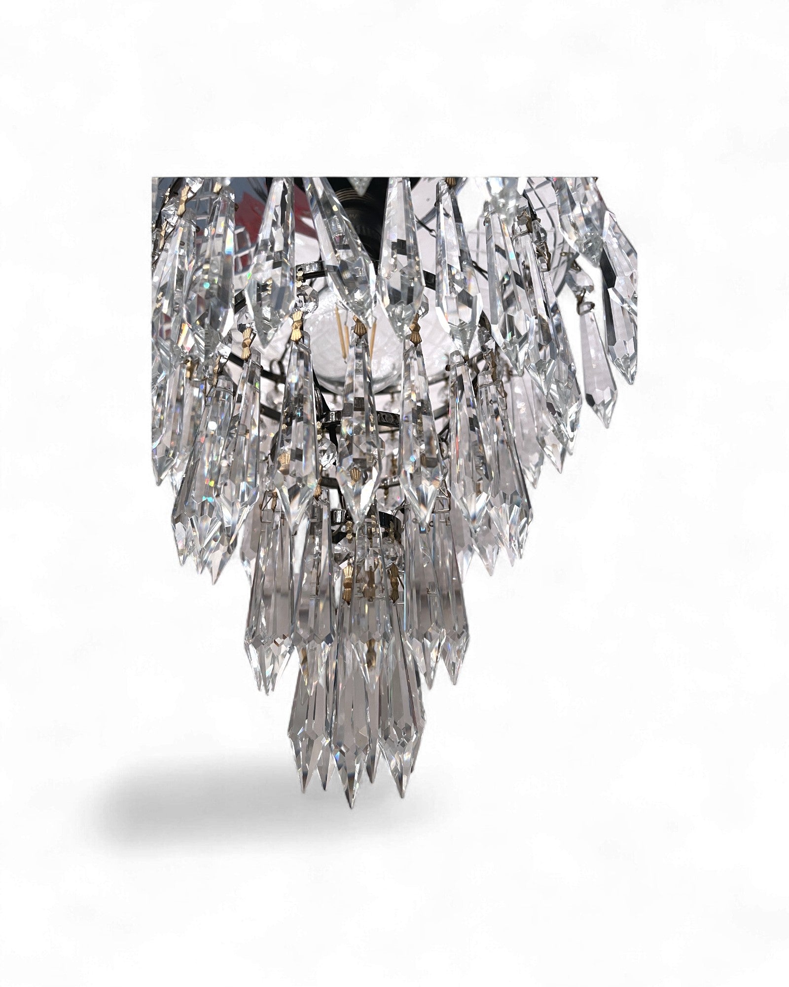 Vintage Dome-Top “Wedding Cake” Bohemian Crystal Chandelier