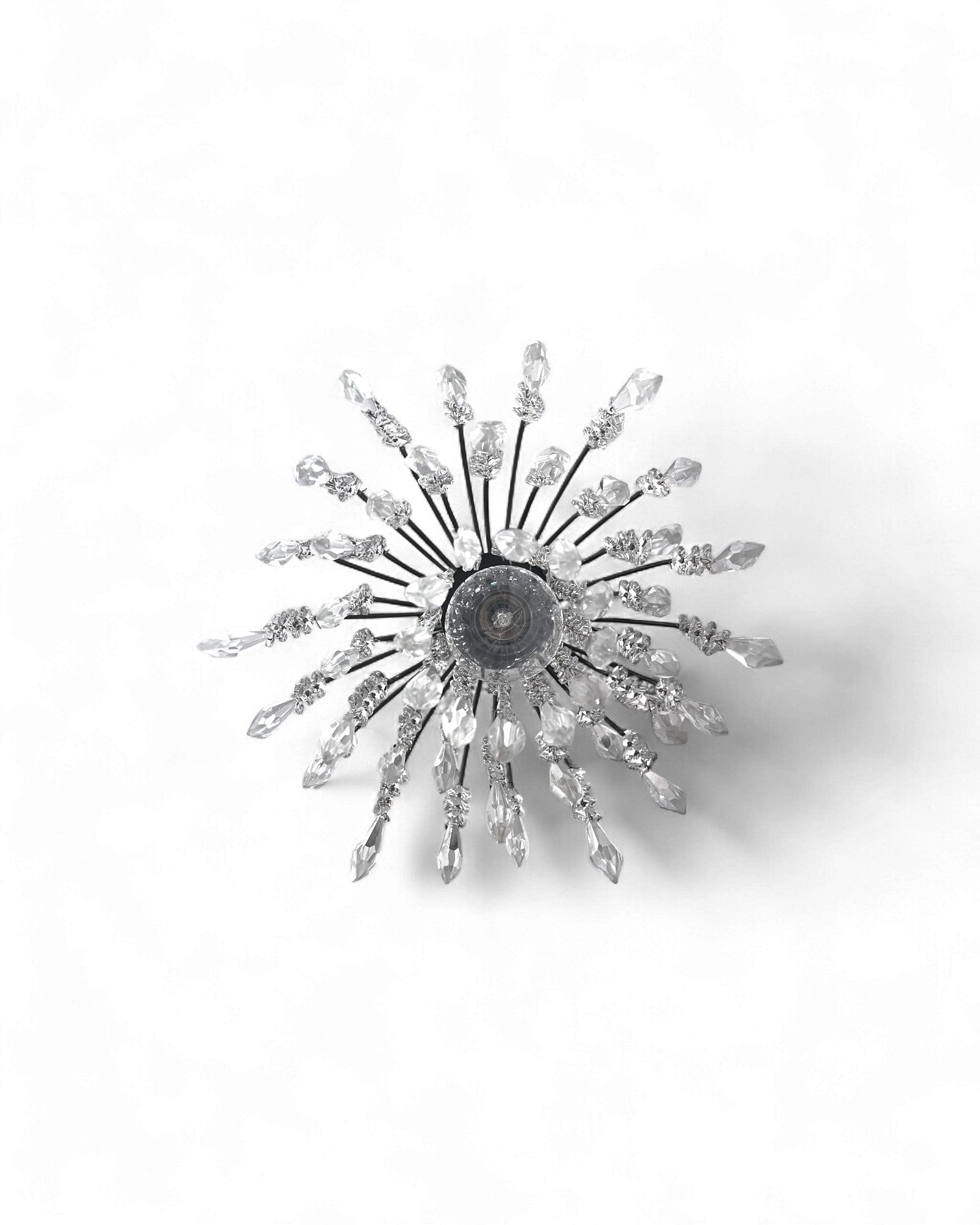 Vintage Waterfall-Style Tiered Crystal Chandelier