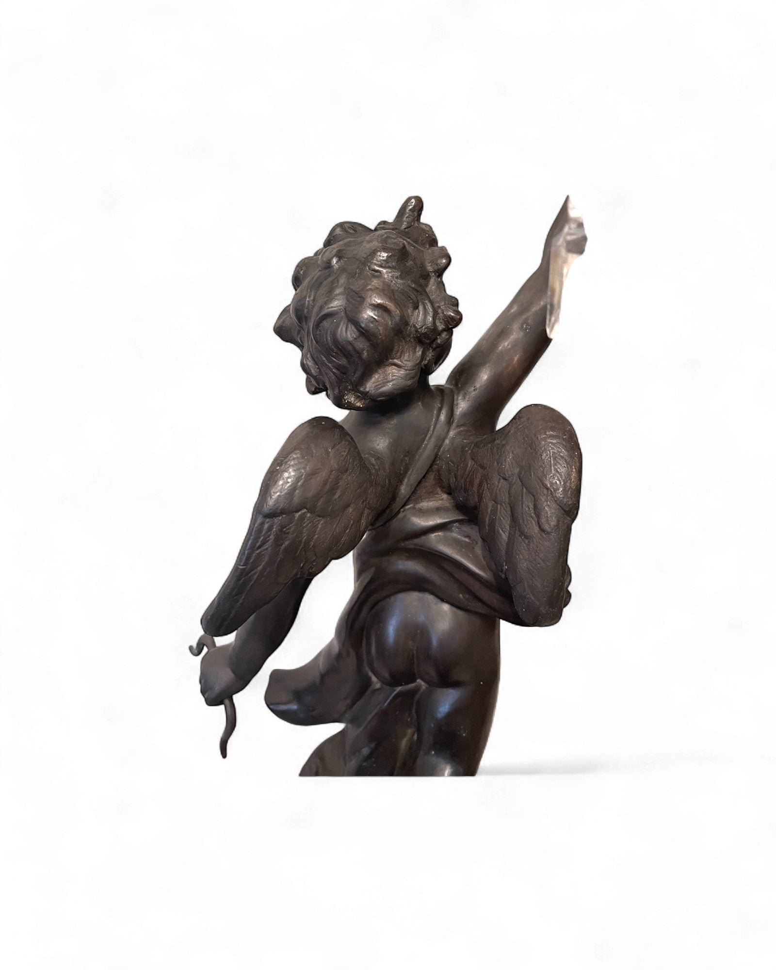 Bronze Cherub Girandole Candelabra Lamp - 3 Light