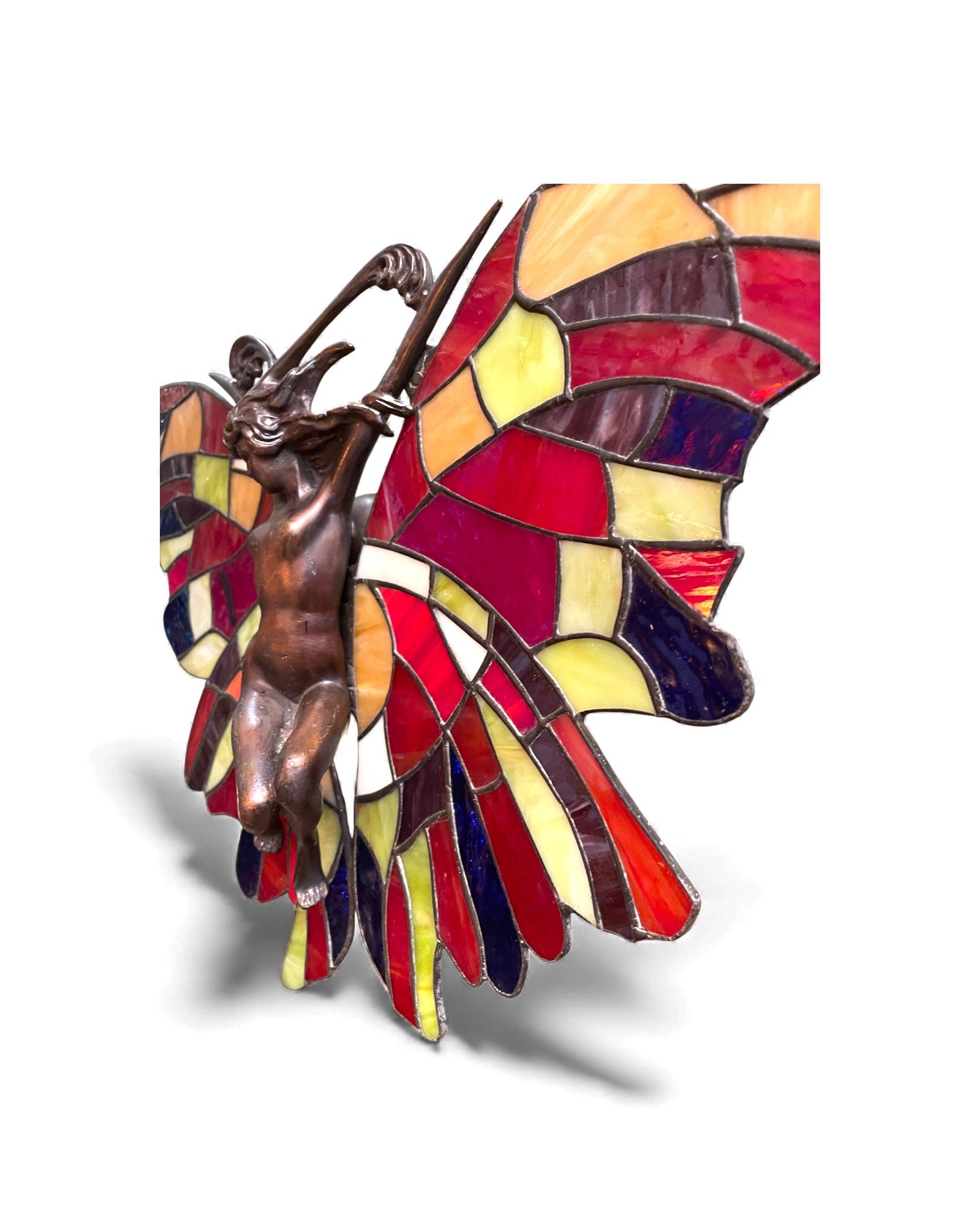 Stained Glass “Butterfly Lady” Wall Sculpture