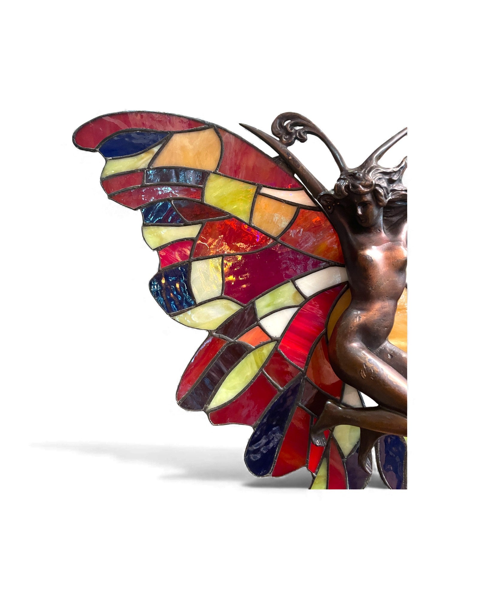 Stained Glass “Butterfly Lady” Wall Sculpture