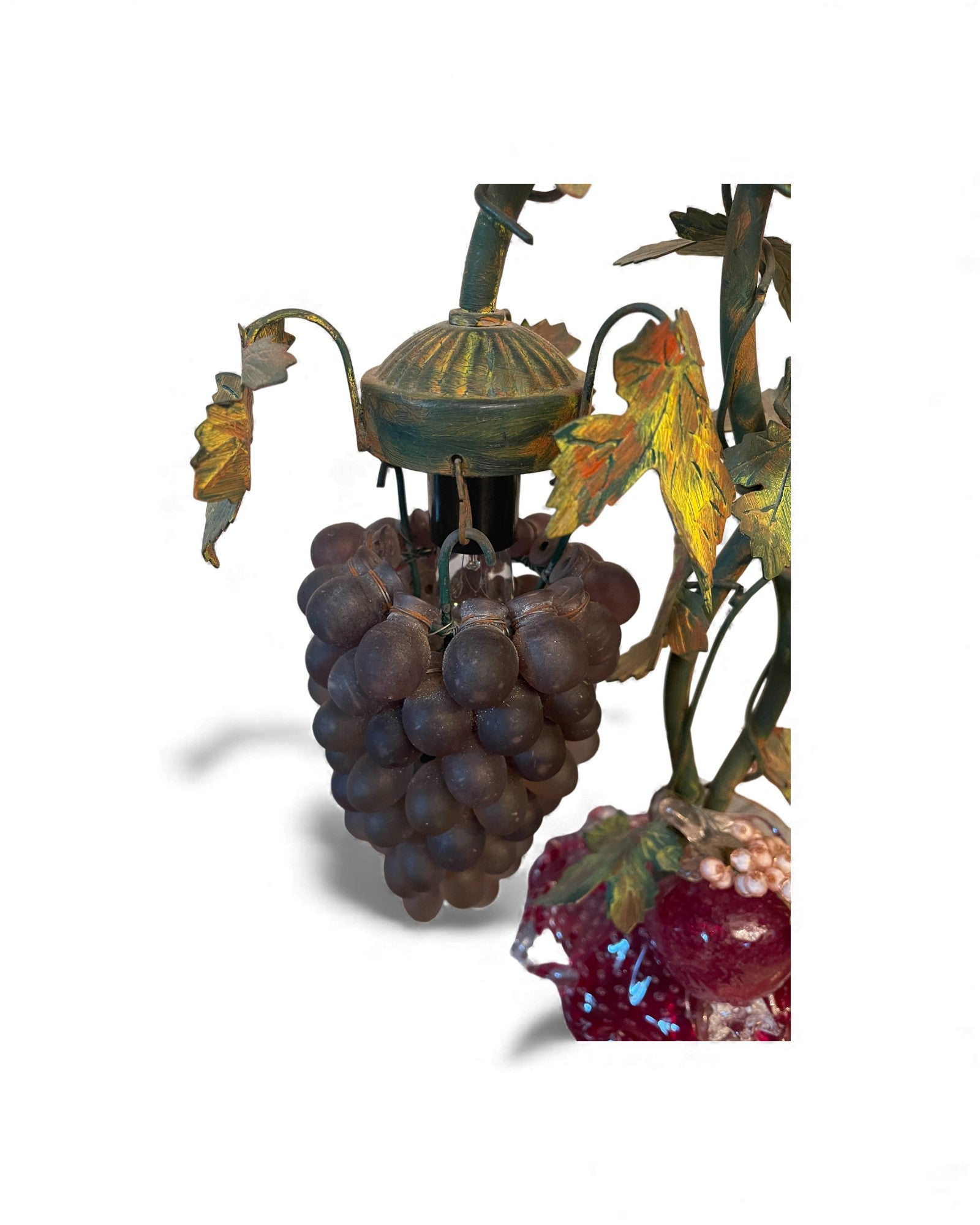 2-Globe Murano Glass Grape Table Lamp