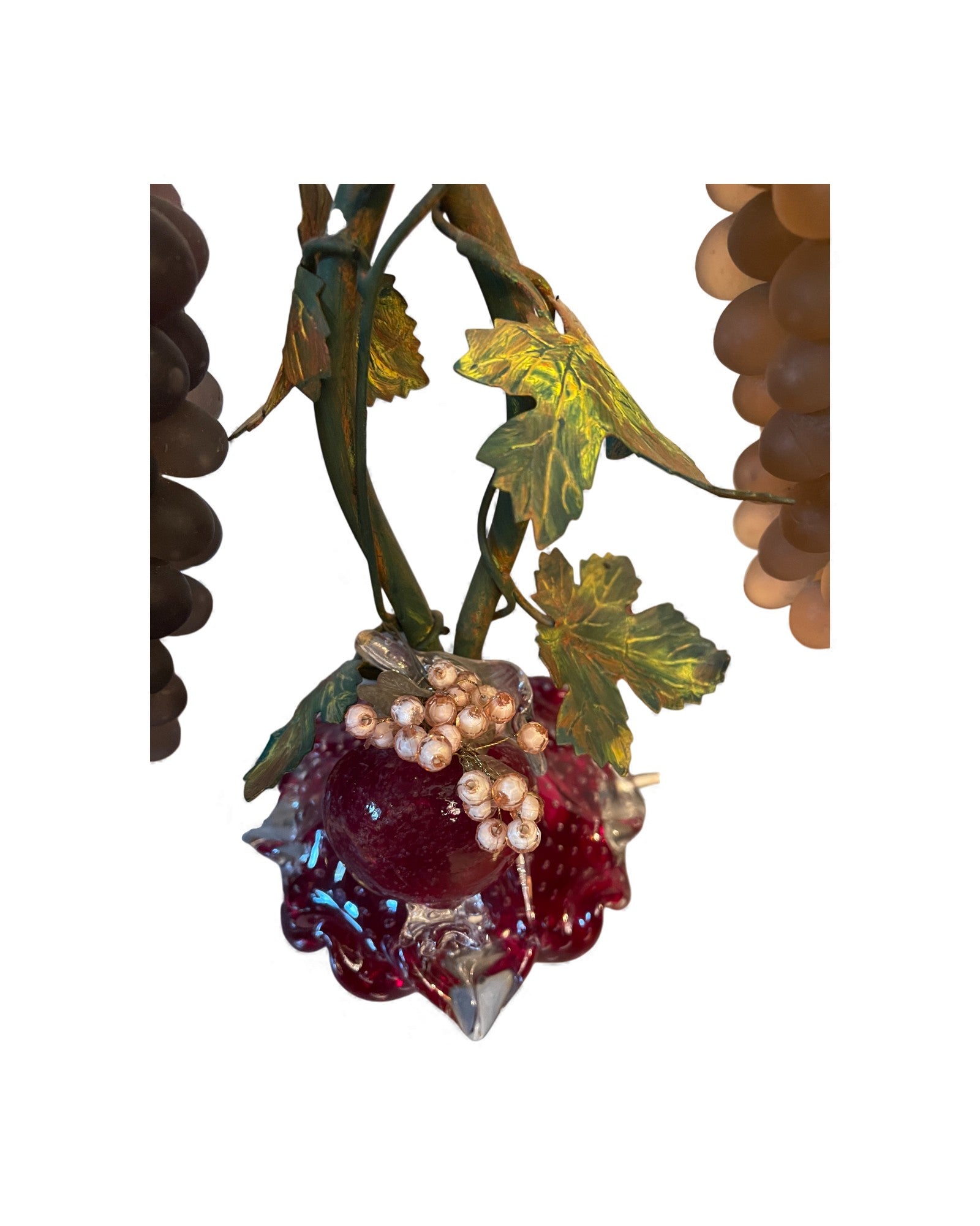 2-Globe Murano Glass Grape Table Lamp