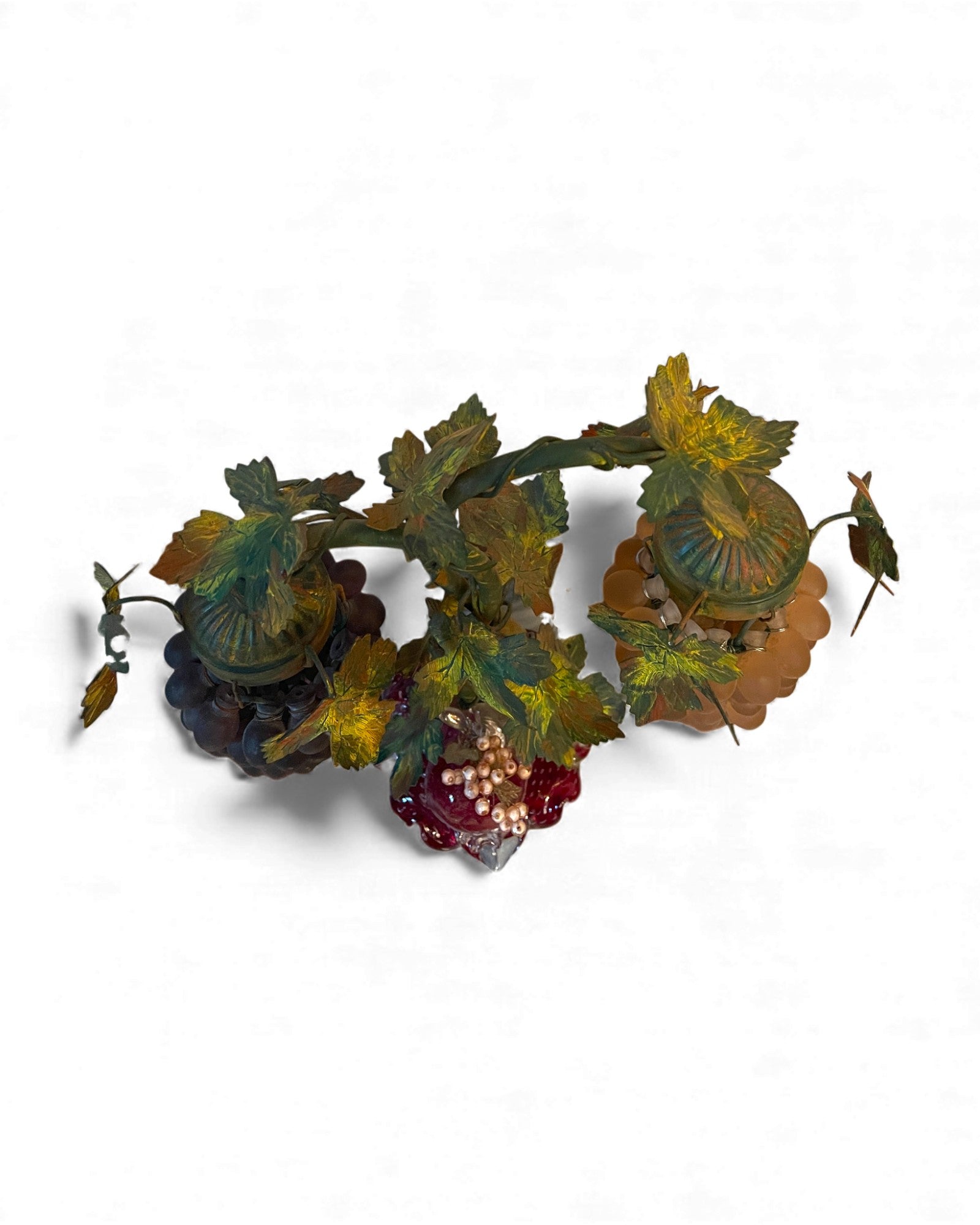 2-Globe Murano Glass Grape Table Lamp