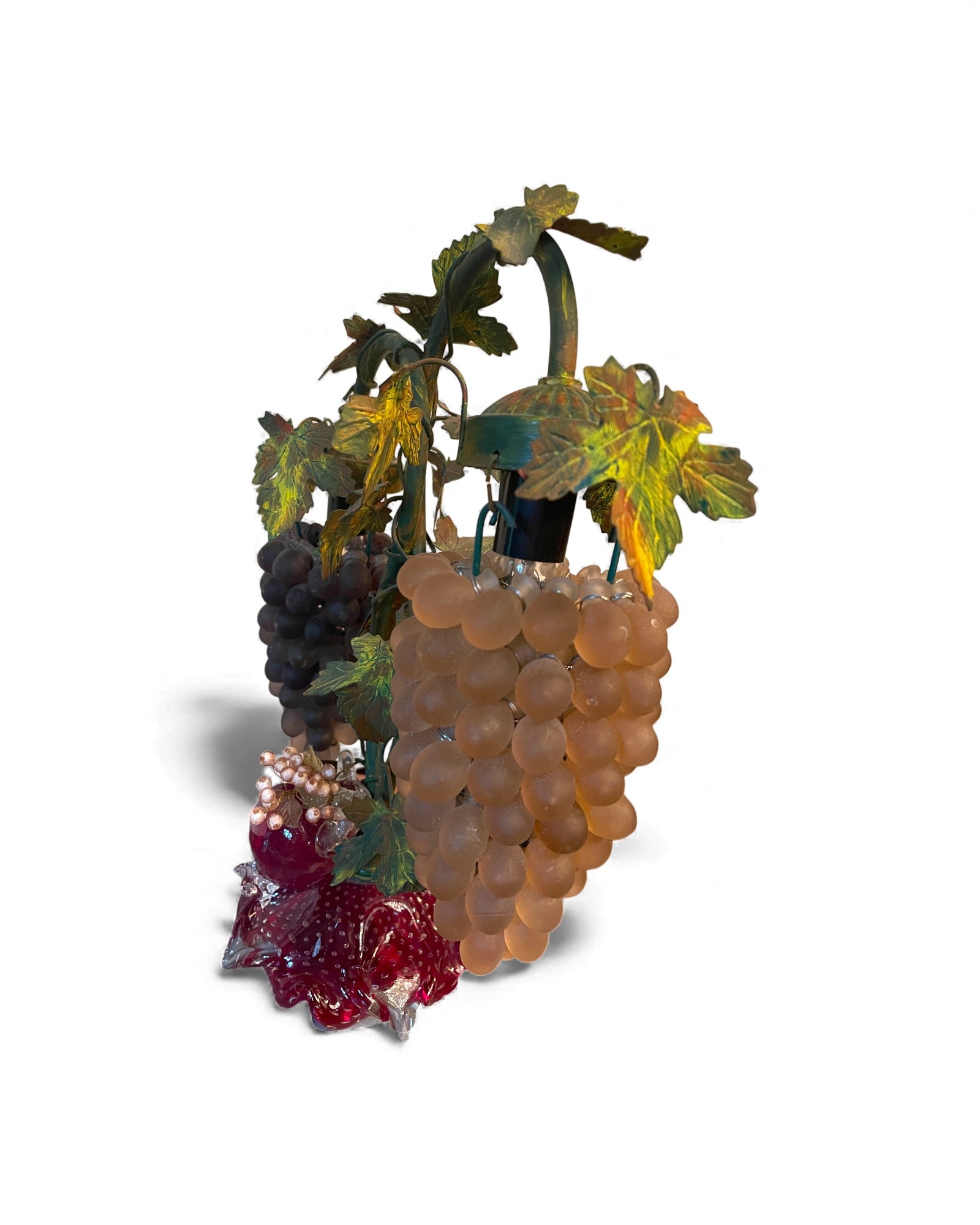 2-Globe Murano Glass Grape Table Lamp