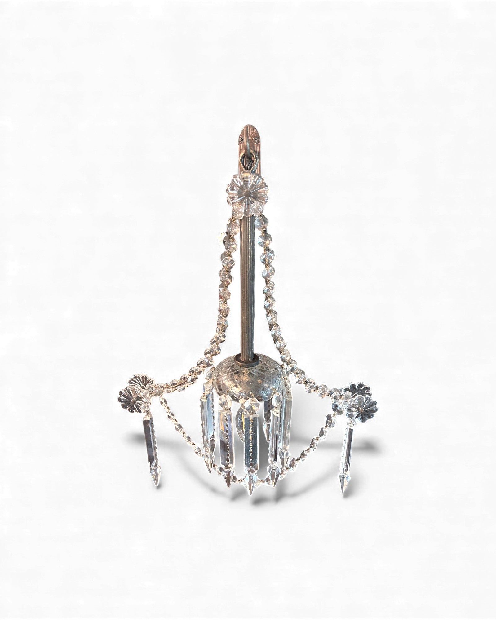 Single Draped Garland Crystal Wall Lamp