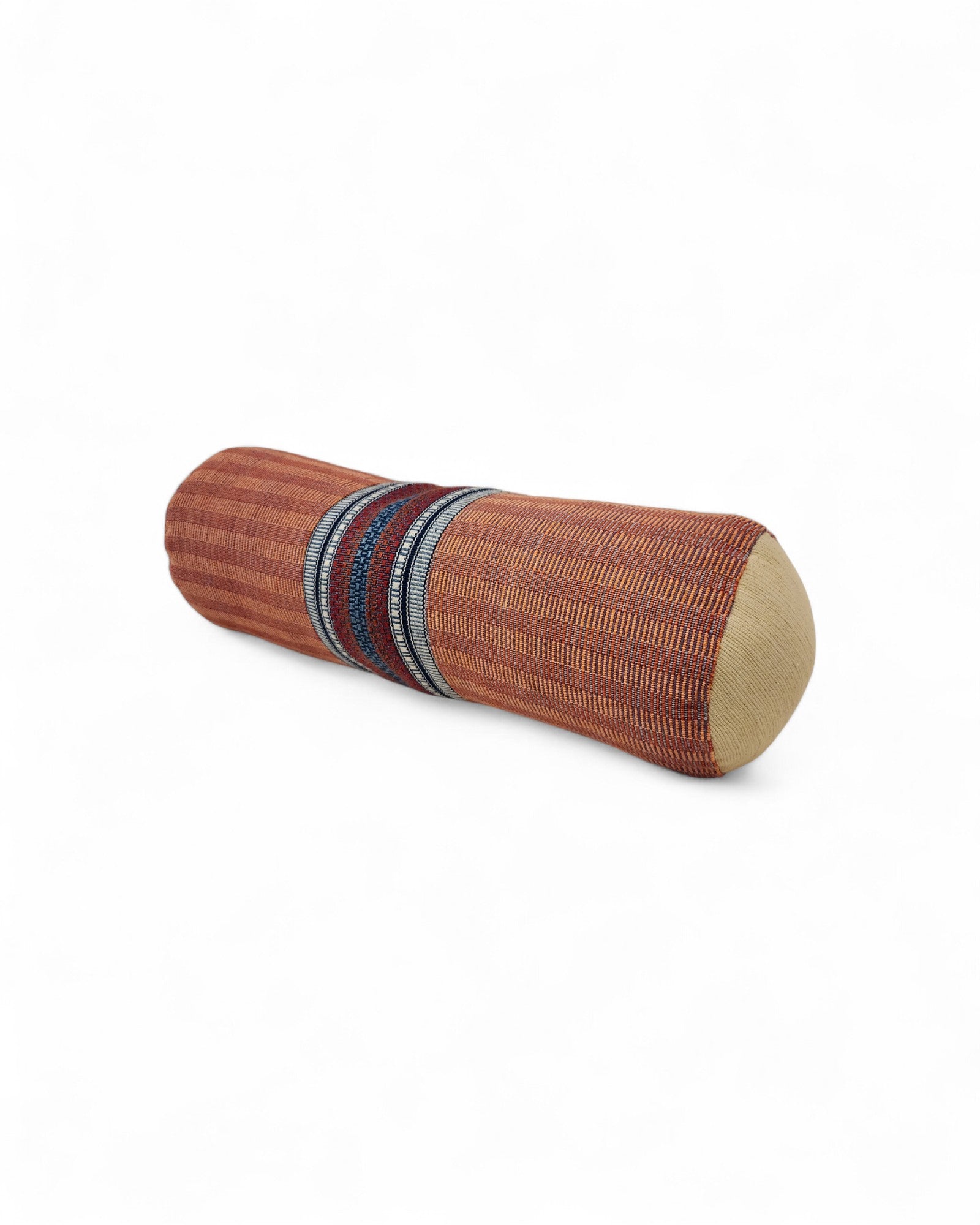 Brocade Centre Bolster in Terracotta Tortoiseshell Weave