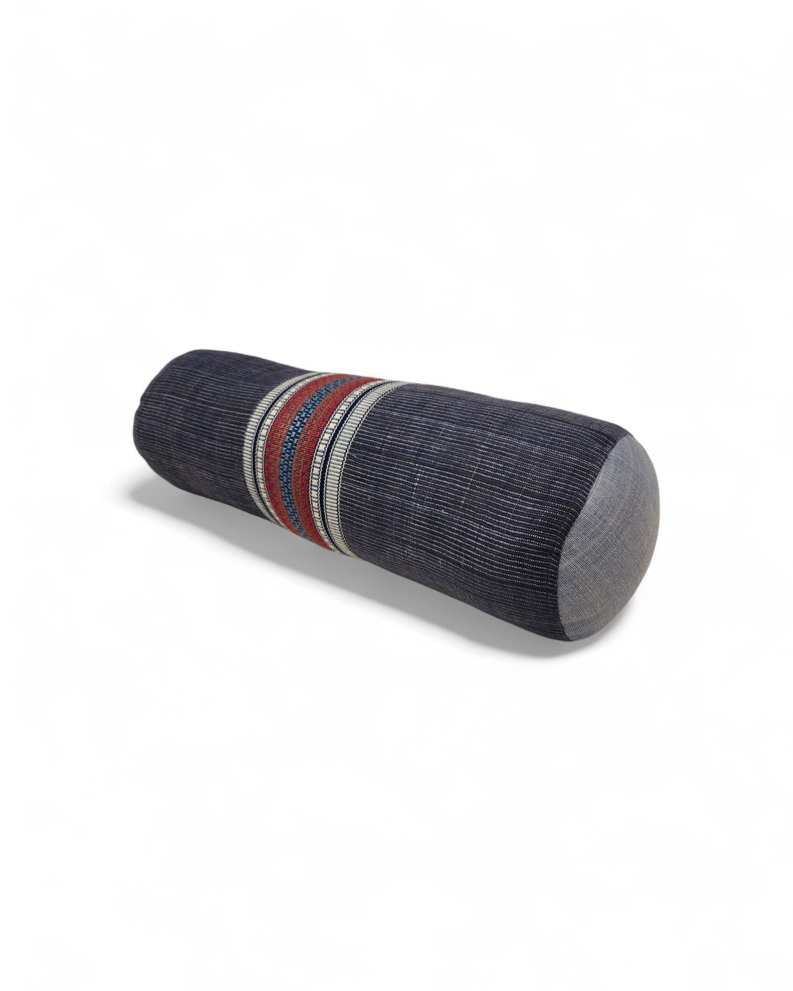 Brocade Centre Bolster in Indigo Tortoiseshell Weave