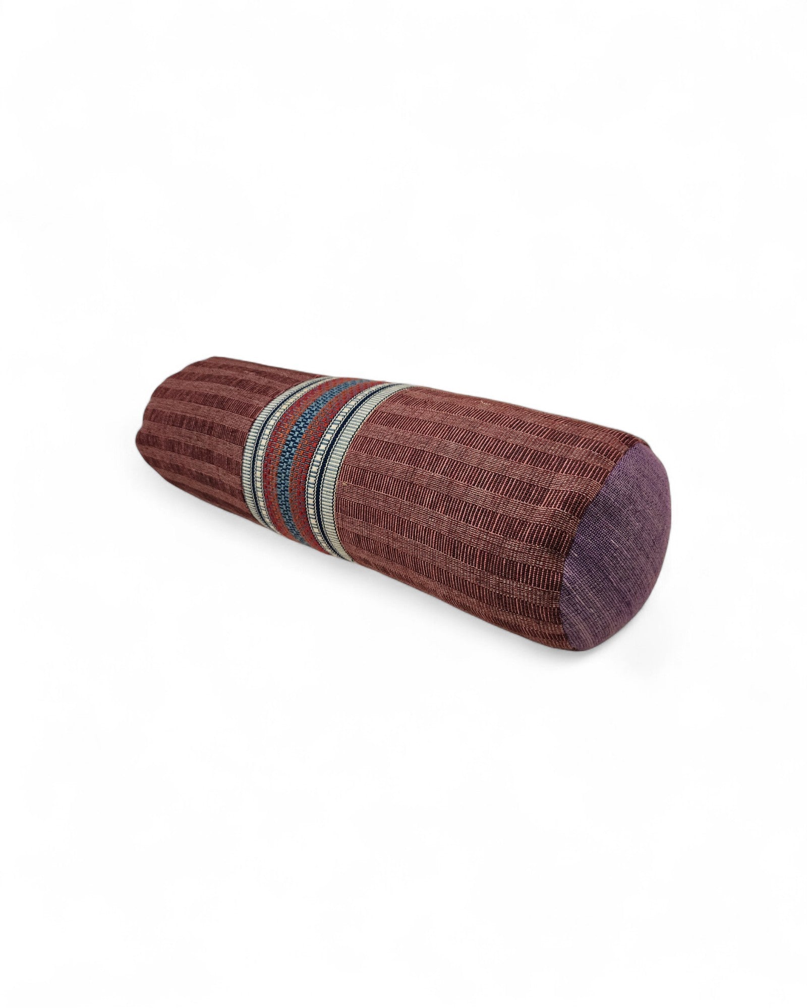 Brocade Centre Bolster in Plum Tortoiseshell Weave - Deep Red
