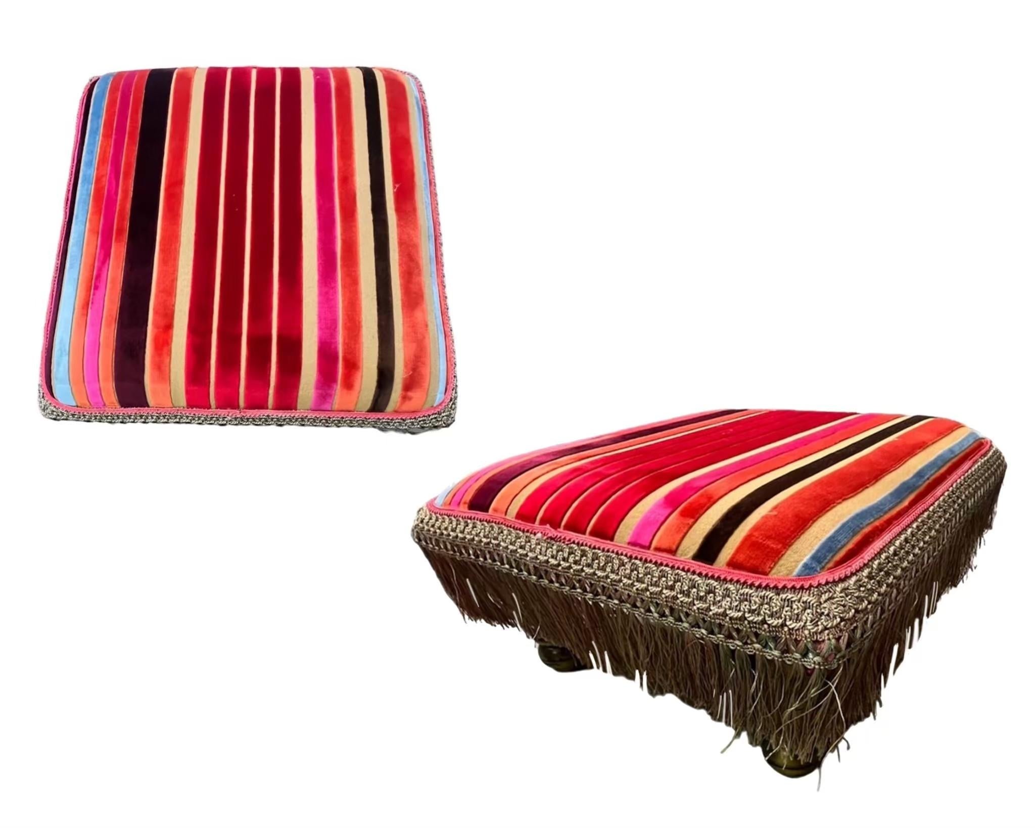 Velvet Boho Bazaar Footstool