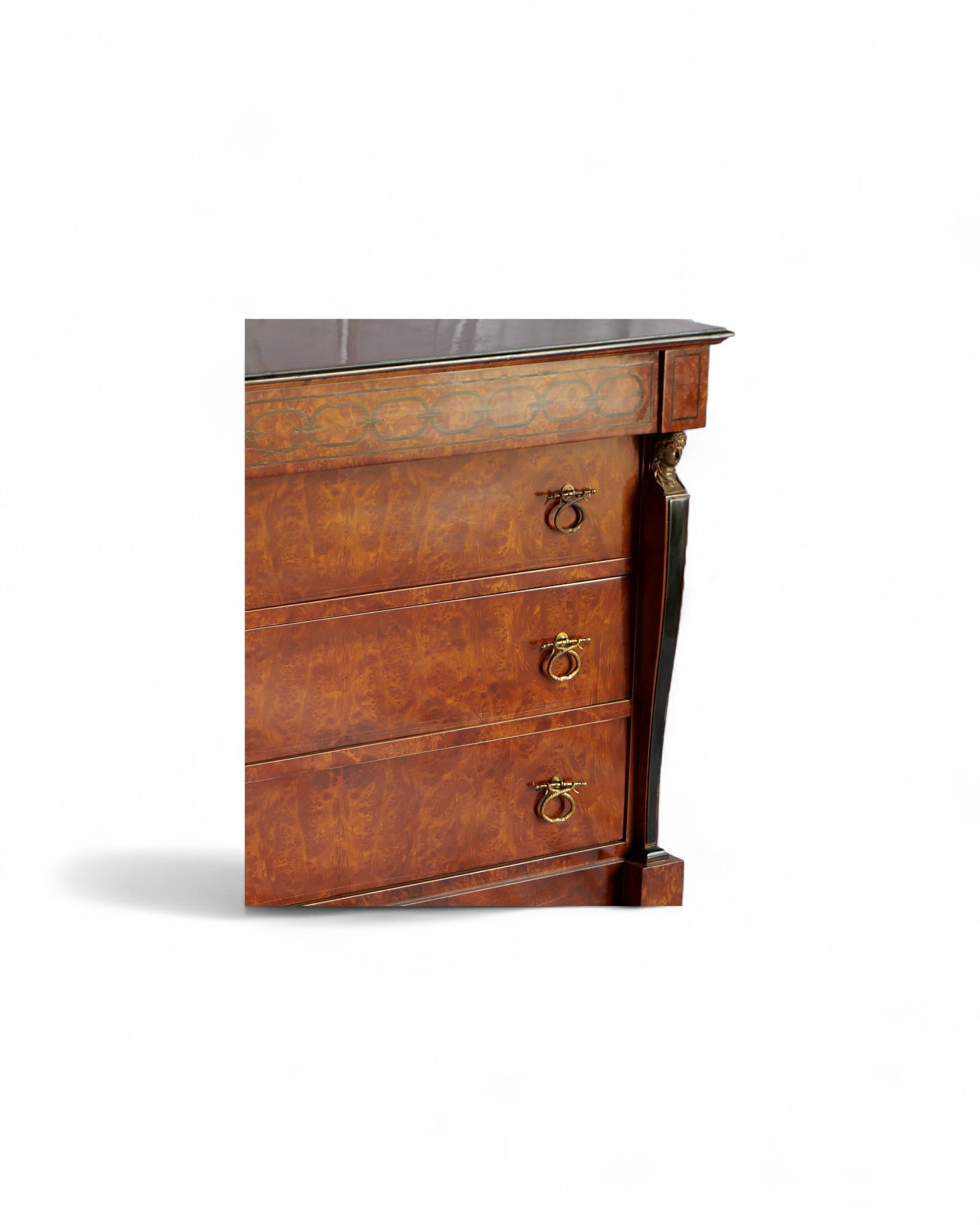 Set of Empire Chest of Drawers & Side Tables - 1 Chest of Drawers & 2 Night Stands