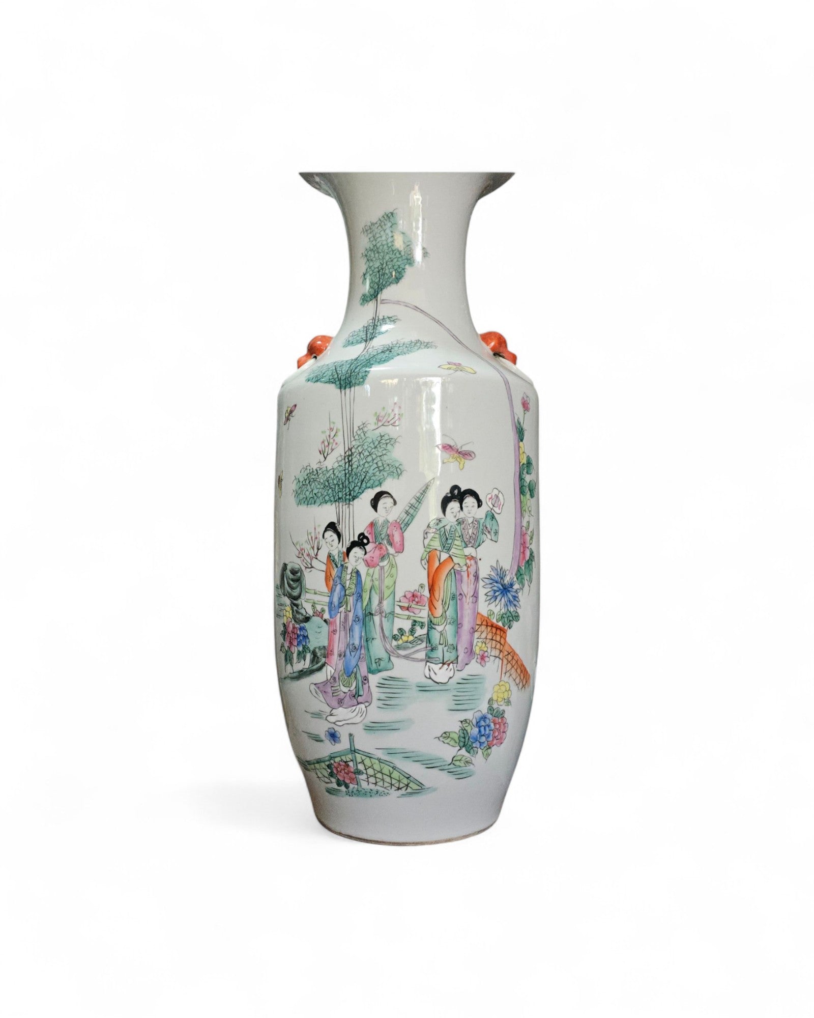 Chinese Famille Rose Porcelain Vases - Set of 2