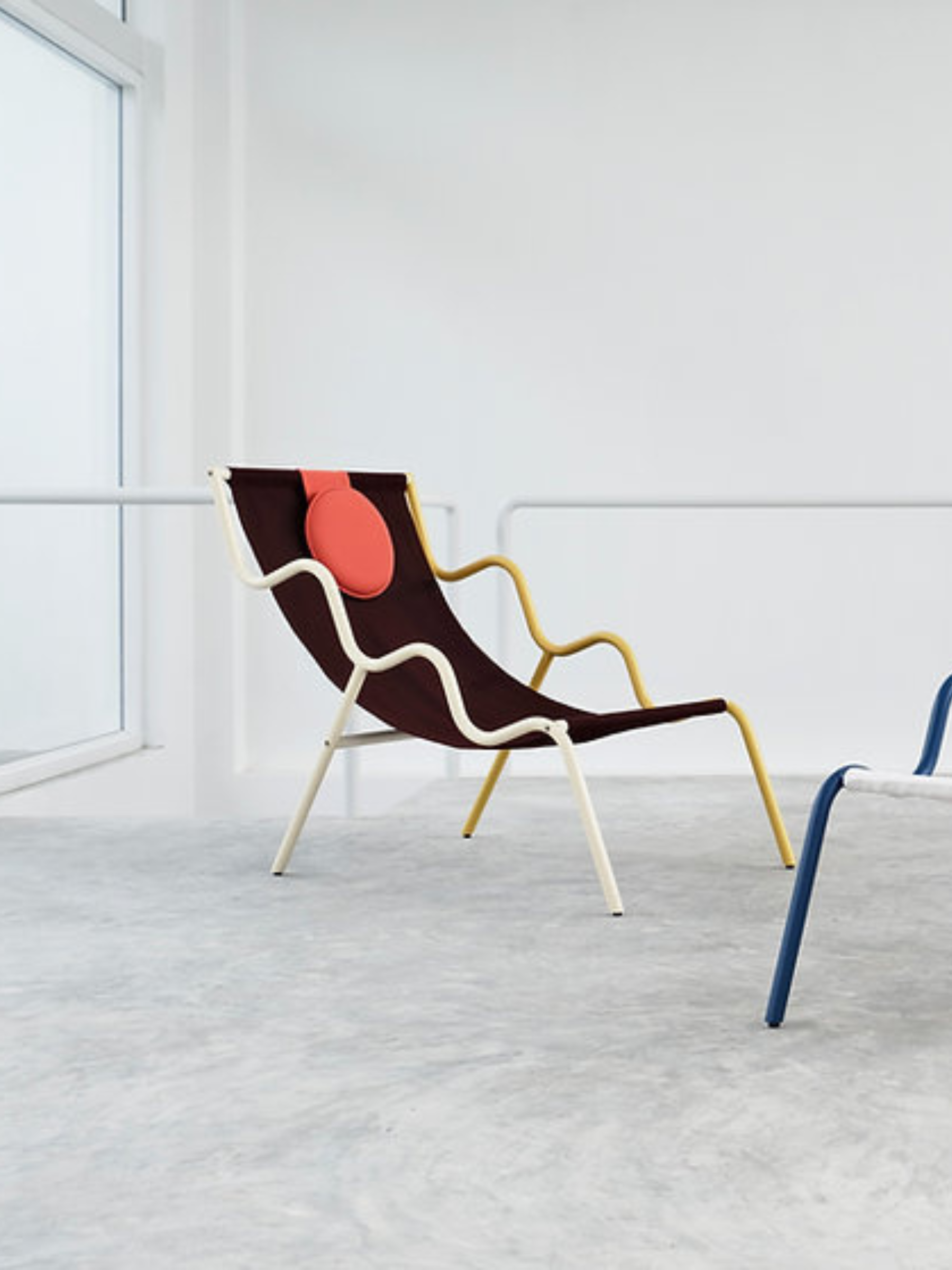 The Ebba Chair - Burgundy, Yellow HAN and Milk Cream HAN Armrests