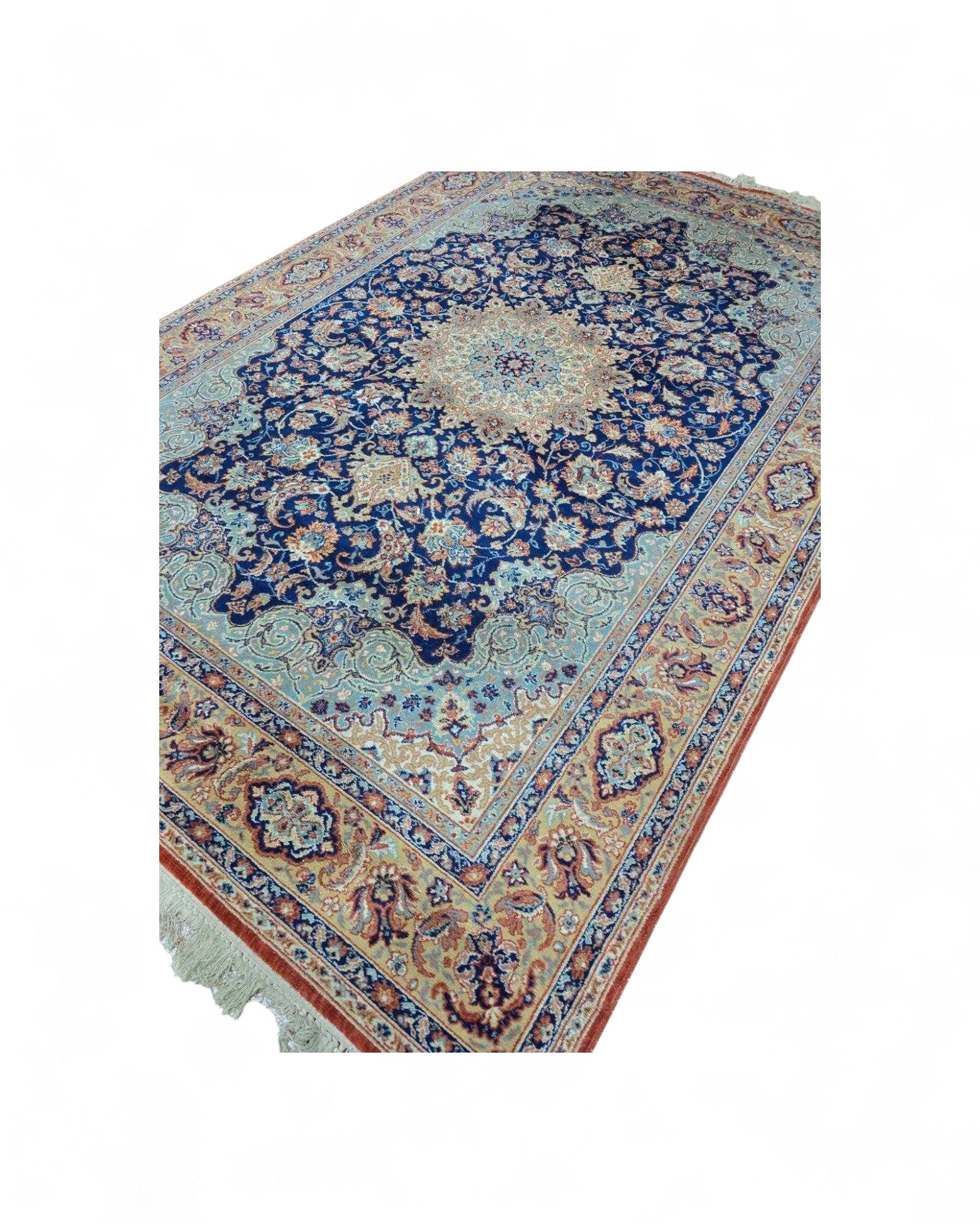Belgian Sky Blue Medallion Rug | 200 x 300cm